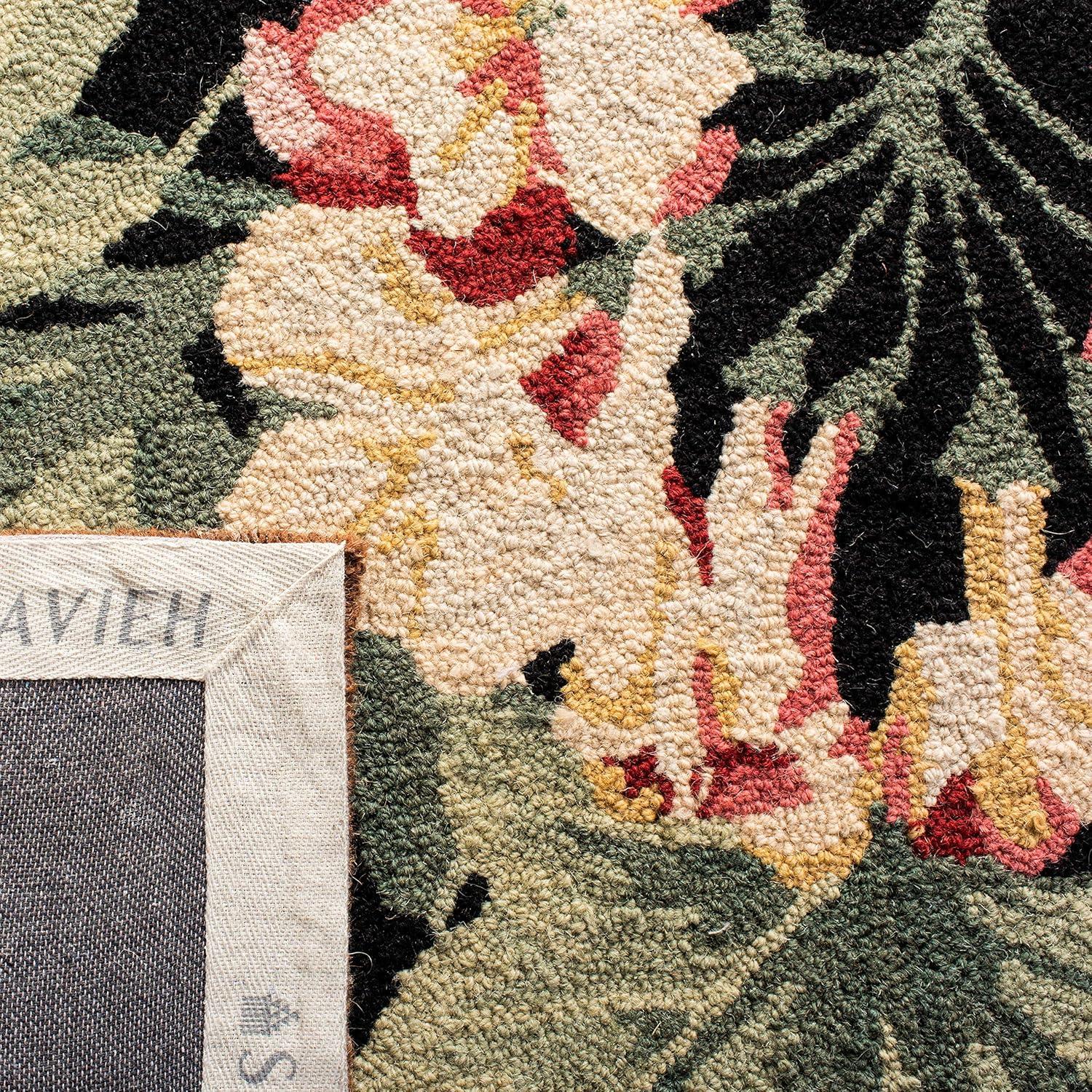 SAFAVIEH Chelsea Georgiana Floral Wool Area Rug, Ivory, 2'9" x 4'9"