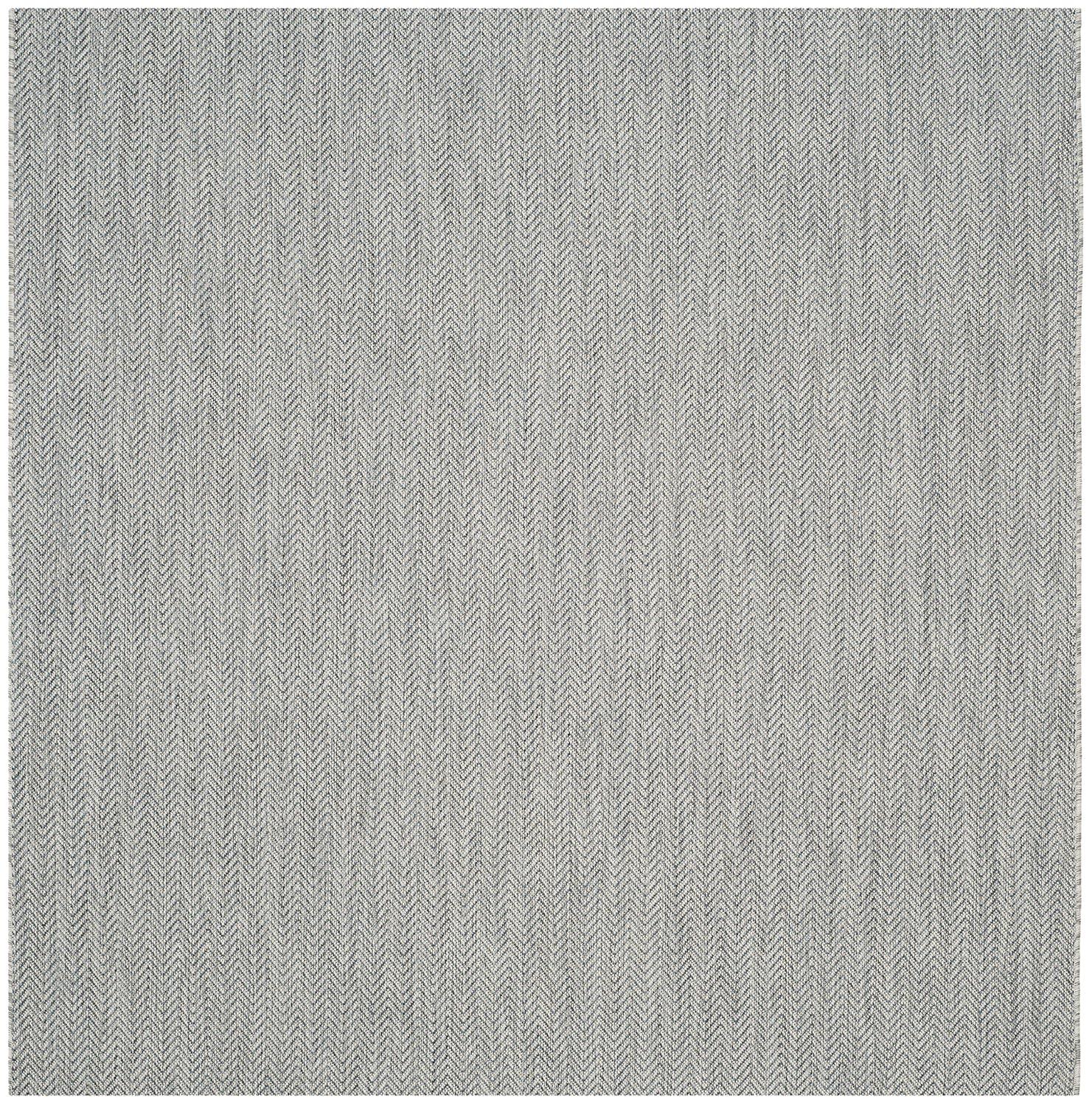 Courtyard CY8022 Power Loomed Indoor and Outdoor Area Rug - Grey/Navy - 6'7"x6'7" - Safavieh