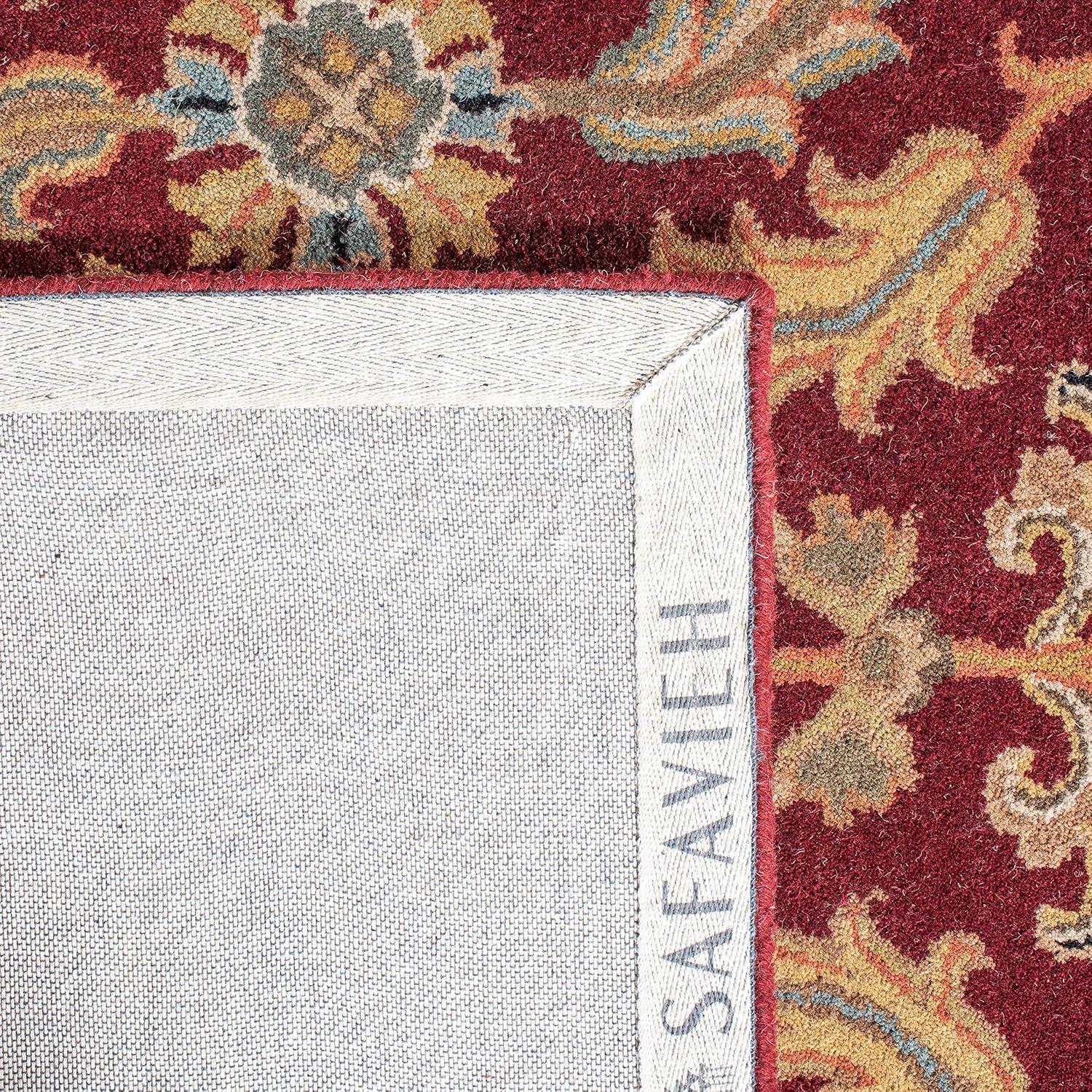 SAFAVIEH Heritage Valery Oriental Wool Area Rug, Red/Black, 10' x 10' Square