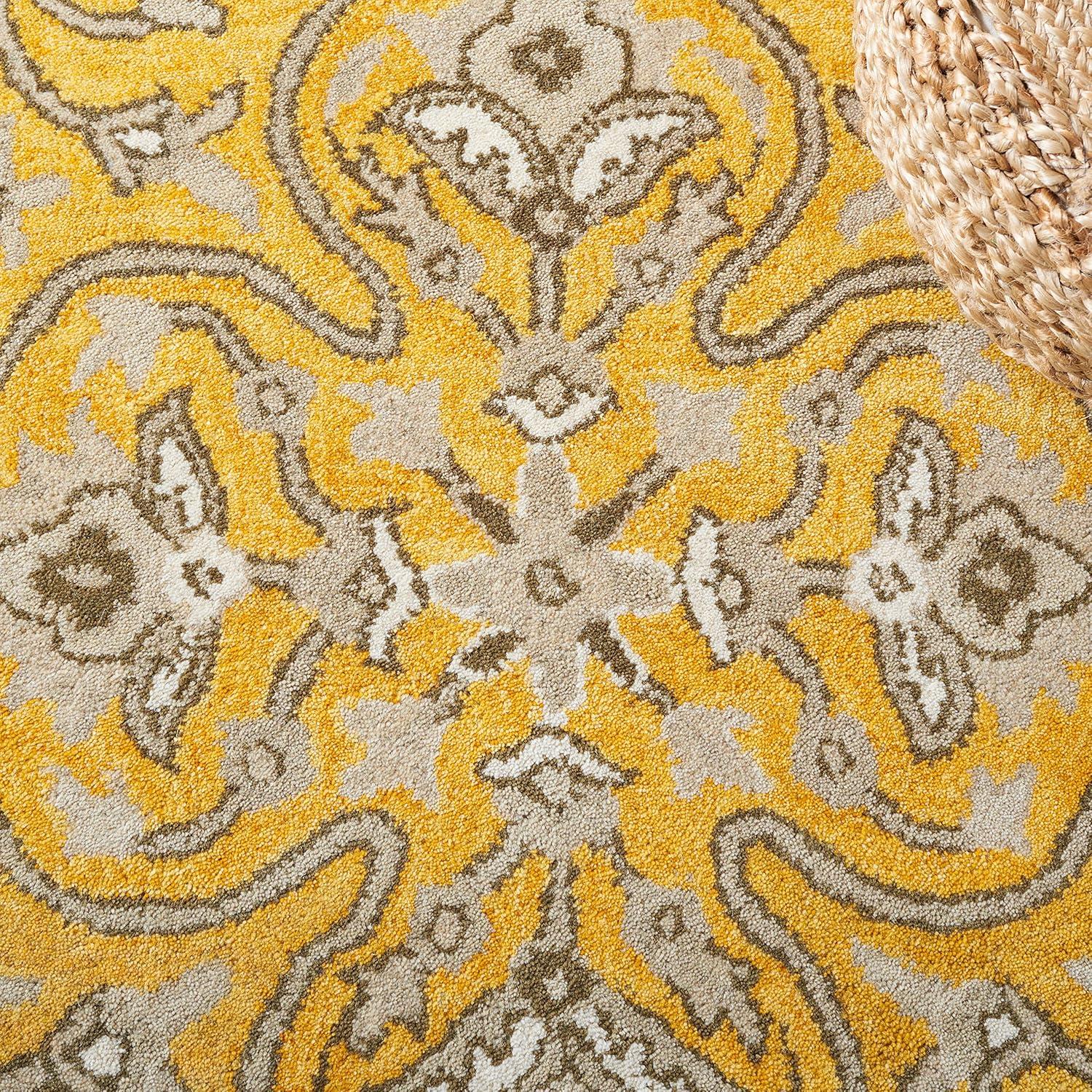 Bella BEL673 Hand Tufted Accent Rug - Gold/Taupe - 2'6"x4' - Safavieh.