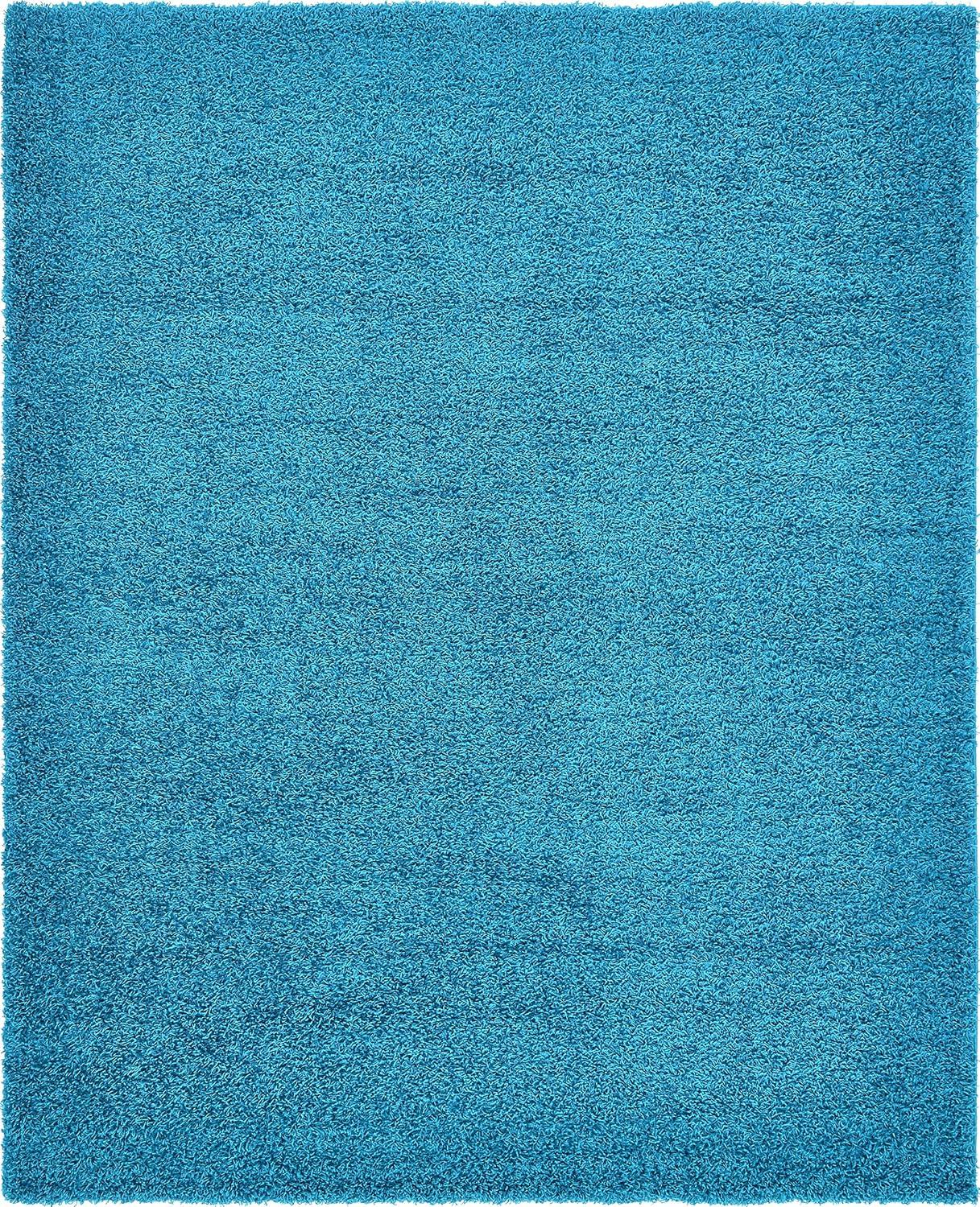 Unique Loom 8' 0 x 10' 0 Solid Shag Turquoise Area Rug