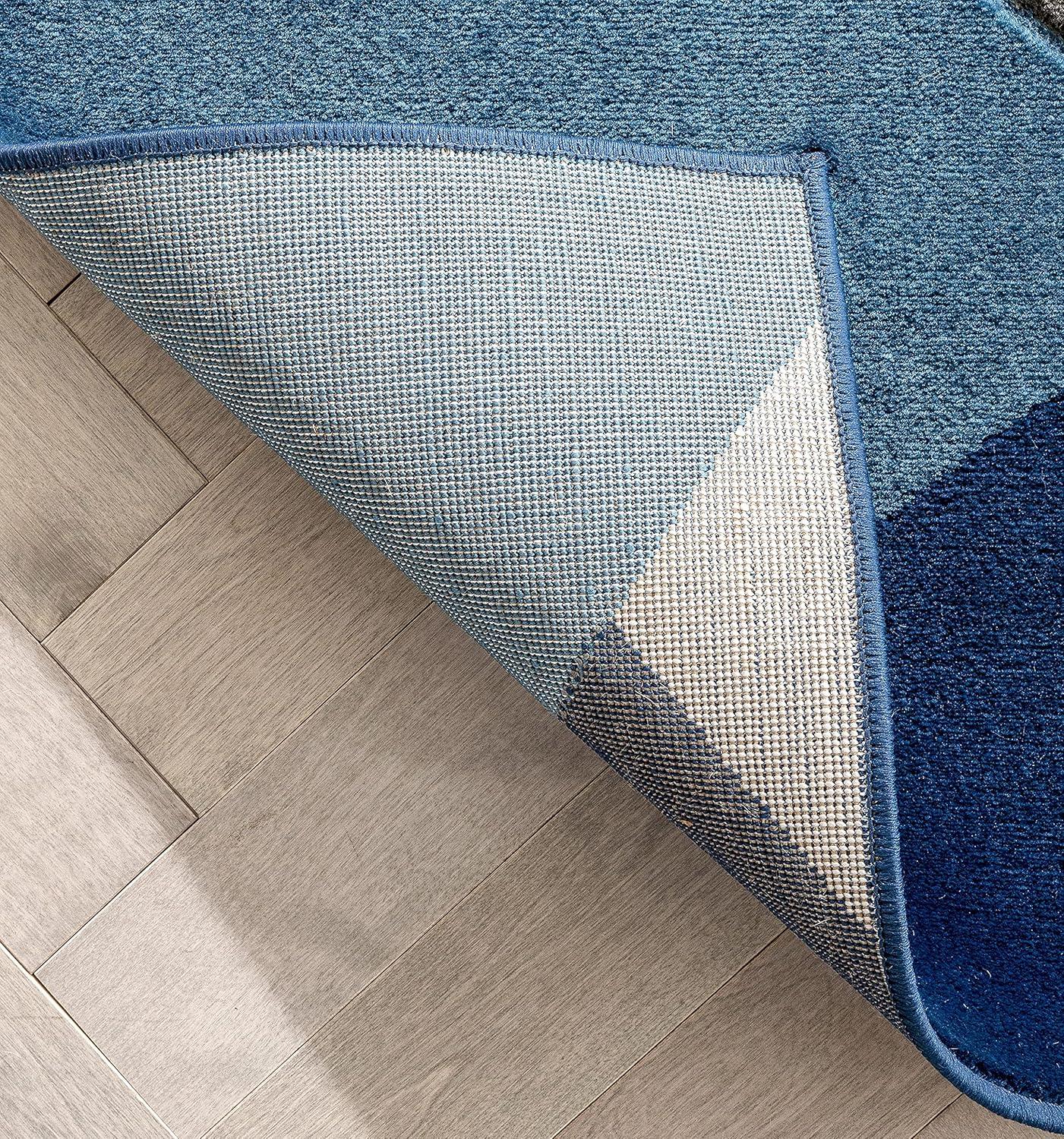 Markovich Gold Modern Geometric Stripes 3D Textured Rug