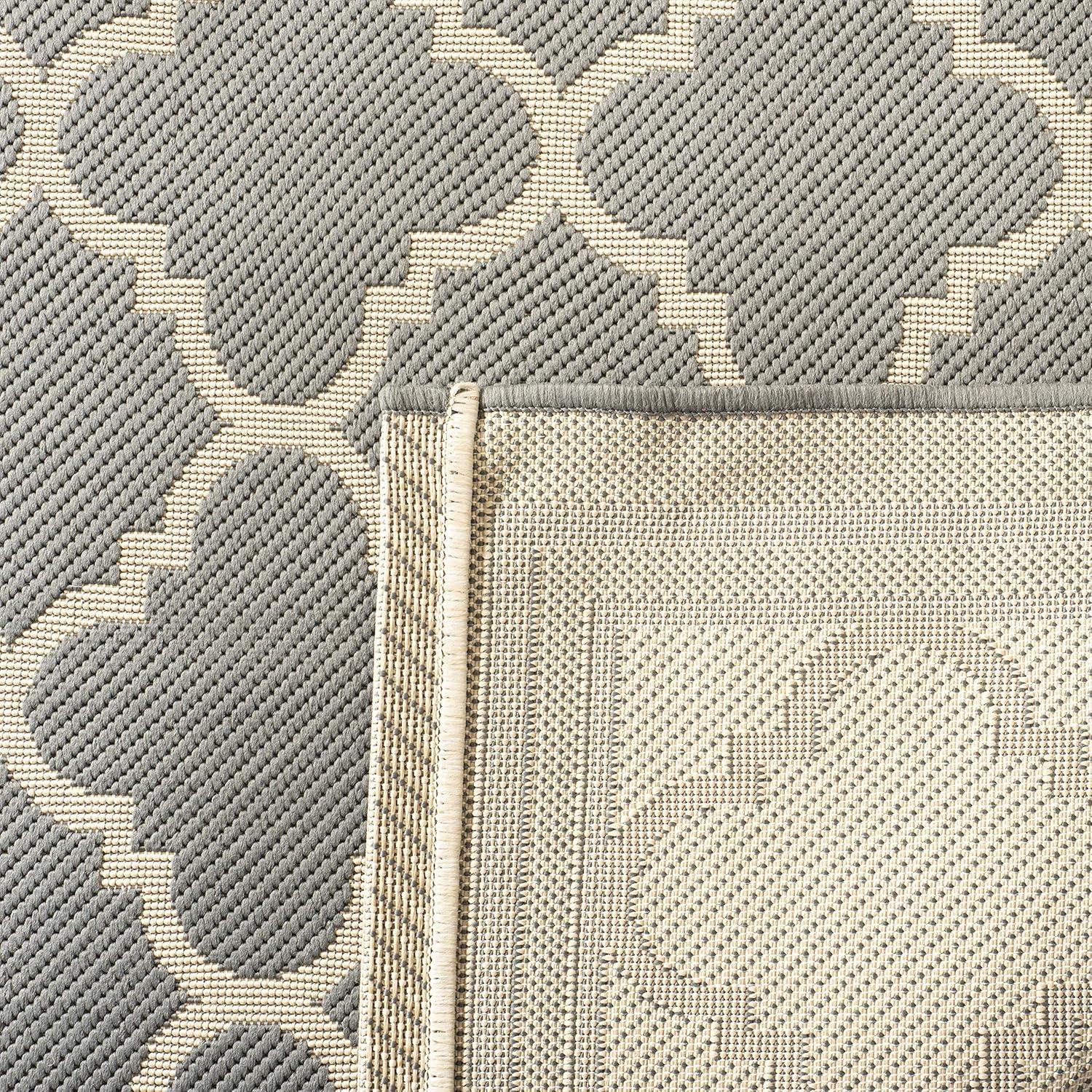 Courtyard CY6918 Power Loomed Indoor/Outdoor Accent Rug - Anthracite/Beige - 2'x3'7" - Safavieh.