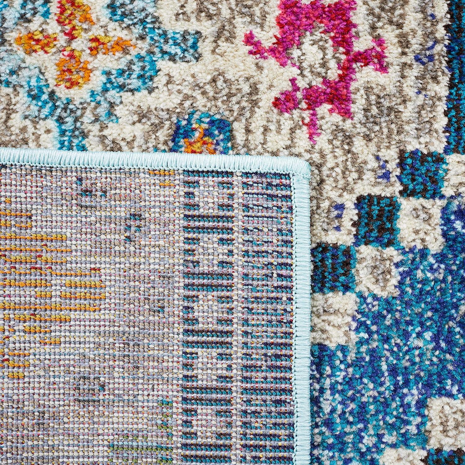 Madison MAD481 Power Loomed Area Rug - Blue/Beige - 5'3"x7'6" - Safavieh.