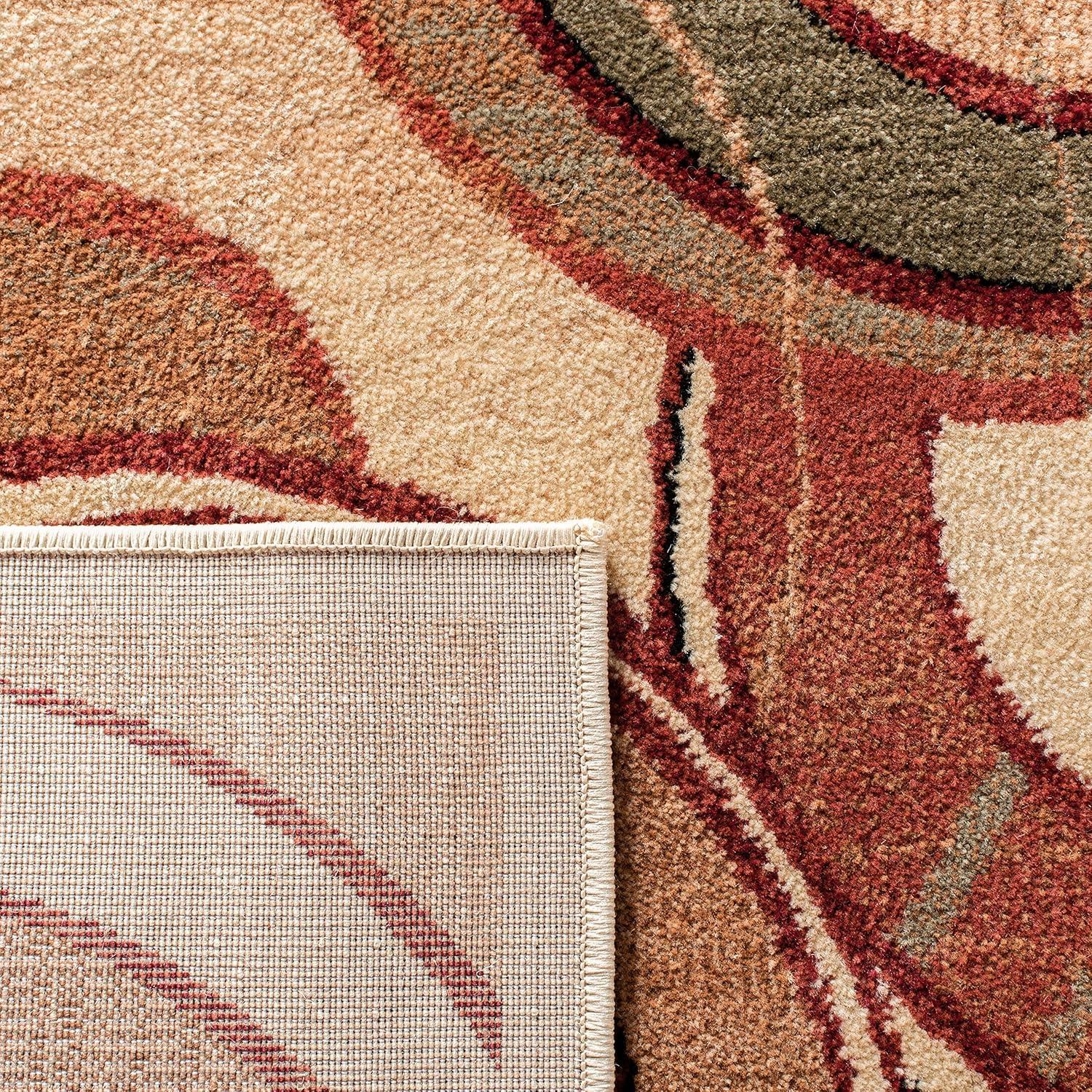 Lyndhurst LNH225 Power Loomed Area Rug - Ivory/Multi - 5'3"x7'6" - Safavieh.