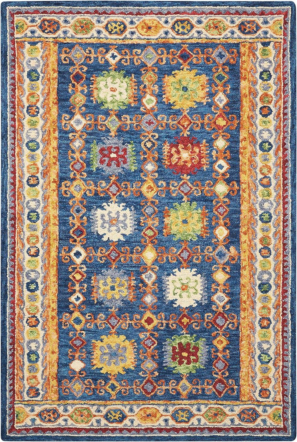 Nourison Vivid Navy Indoor Area Rug VIV09 8'X10'6"