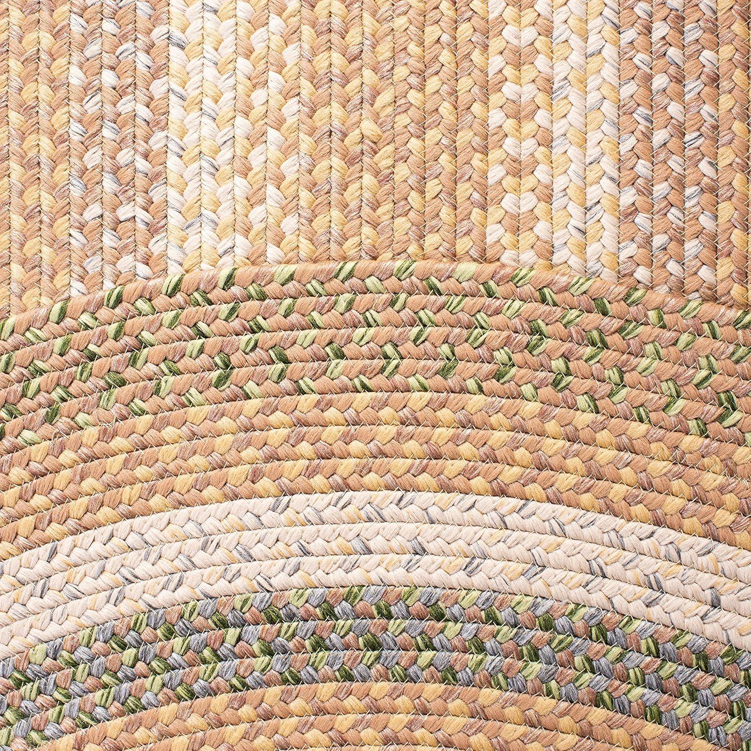 Braided BRD314 Hand Woven Area Rug - Tan/Multi - 6'x9' Oval - Safavieh.