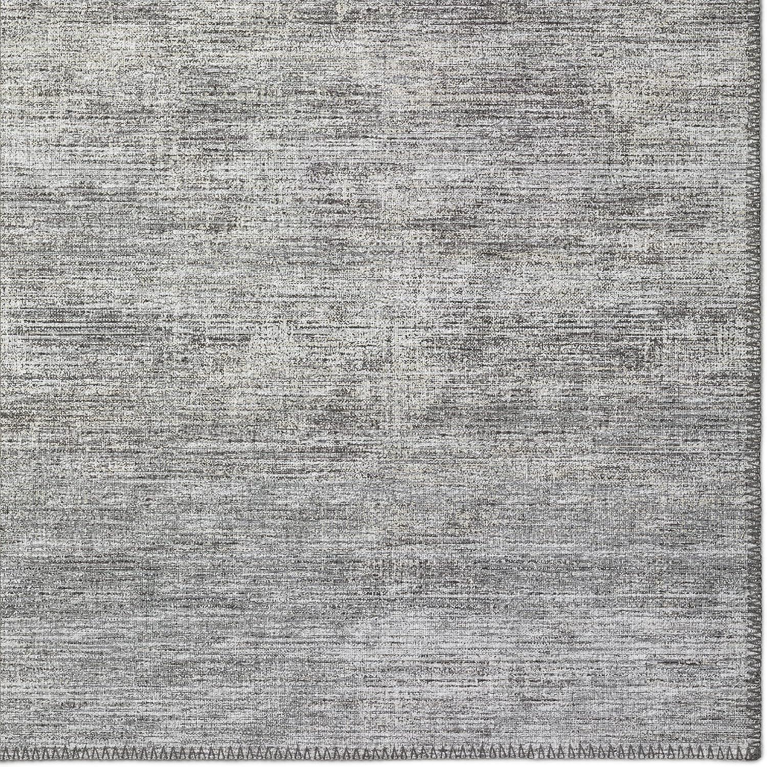 Silver Flat Woven Chenille Indoor Outdoor Area Rug