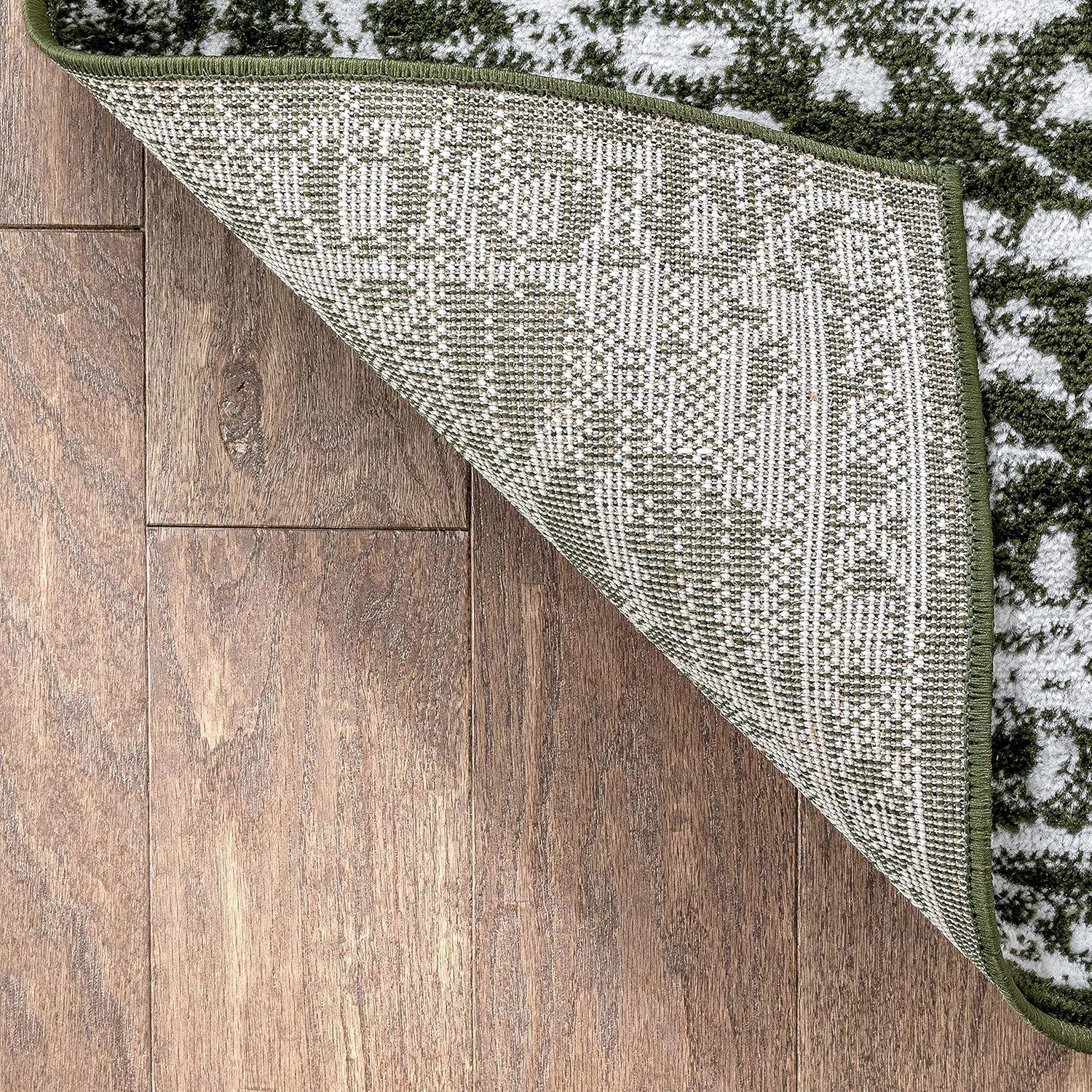 Well Woven Dazzle DISA Vintage Medallion Green Soft 3'11" x 5'3" Area Rug
