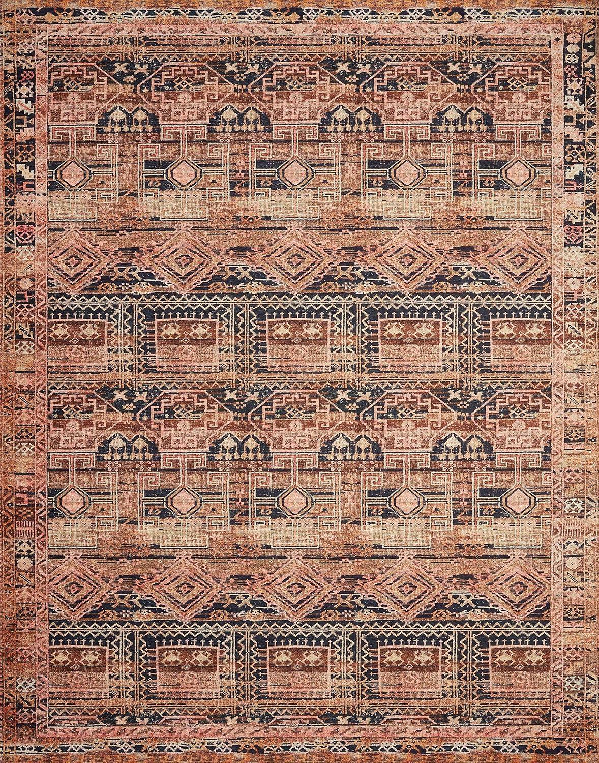 Layla Mocha and Blush Vintage Runner Rug