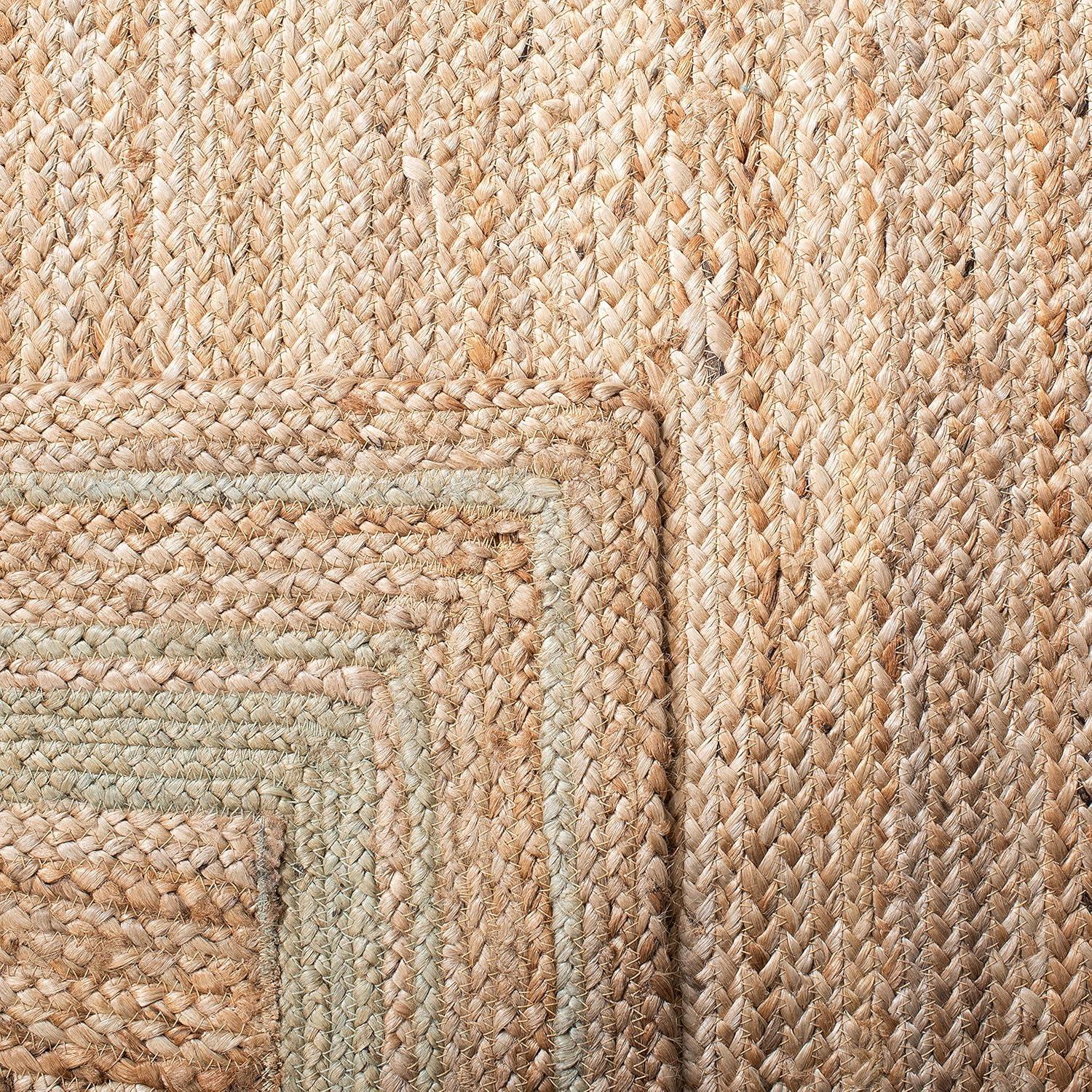 SAFAVIEH Natural Fiber Ariana Bordered Area Rug, Green/Natural, 4' x 6'