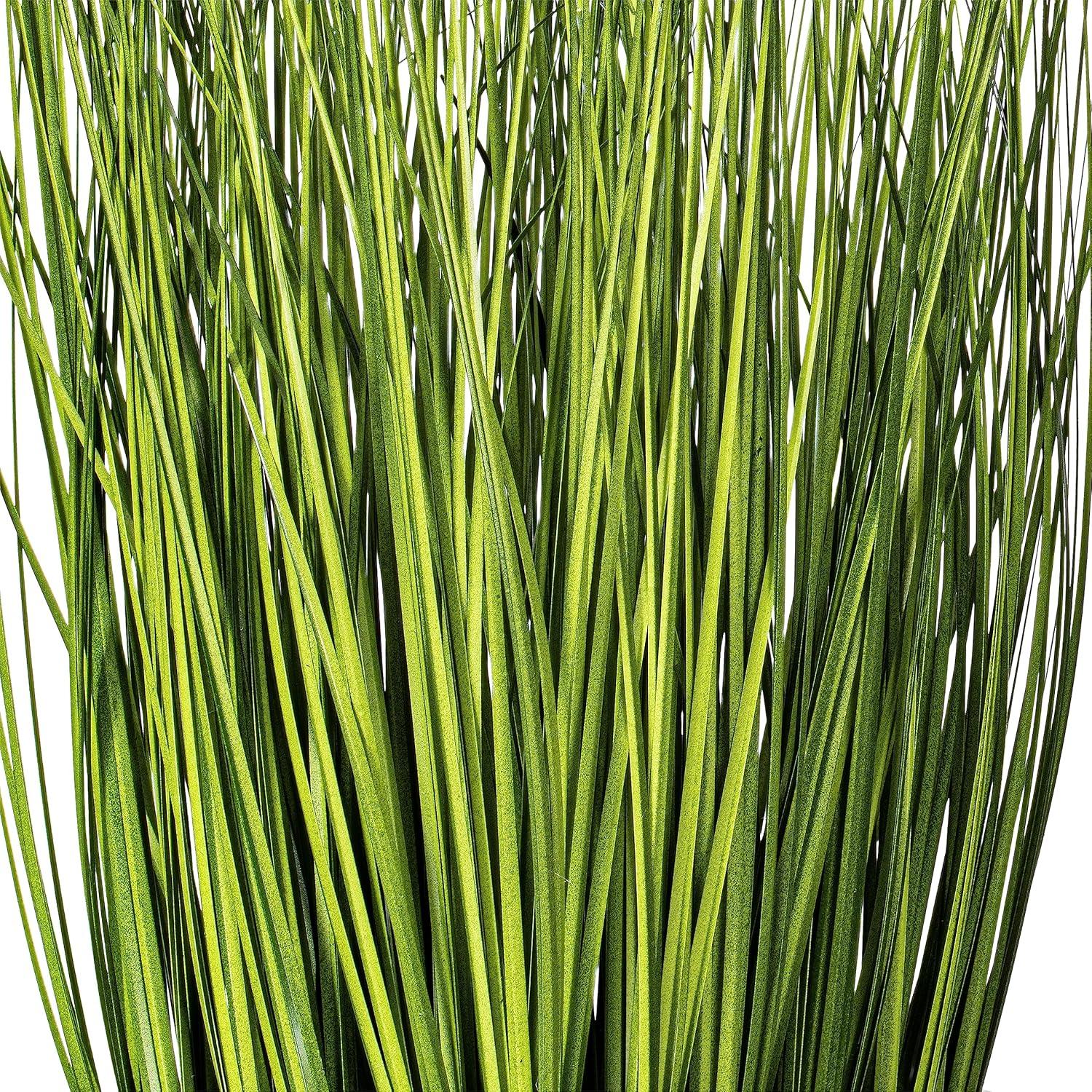 Vickerman 11.5" Artificial Green Potted Grass. In a 4.25"Lx4.25"Wx4"H base.