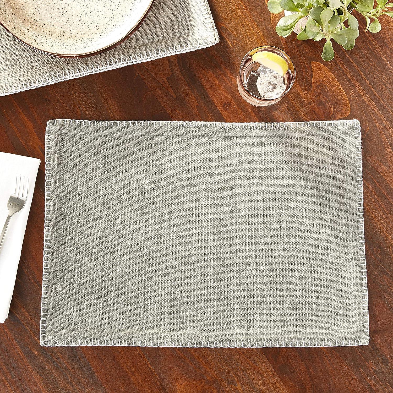 Ivara Whip Stitched Design 13" Cotton Placemat