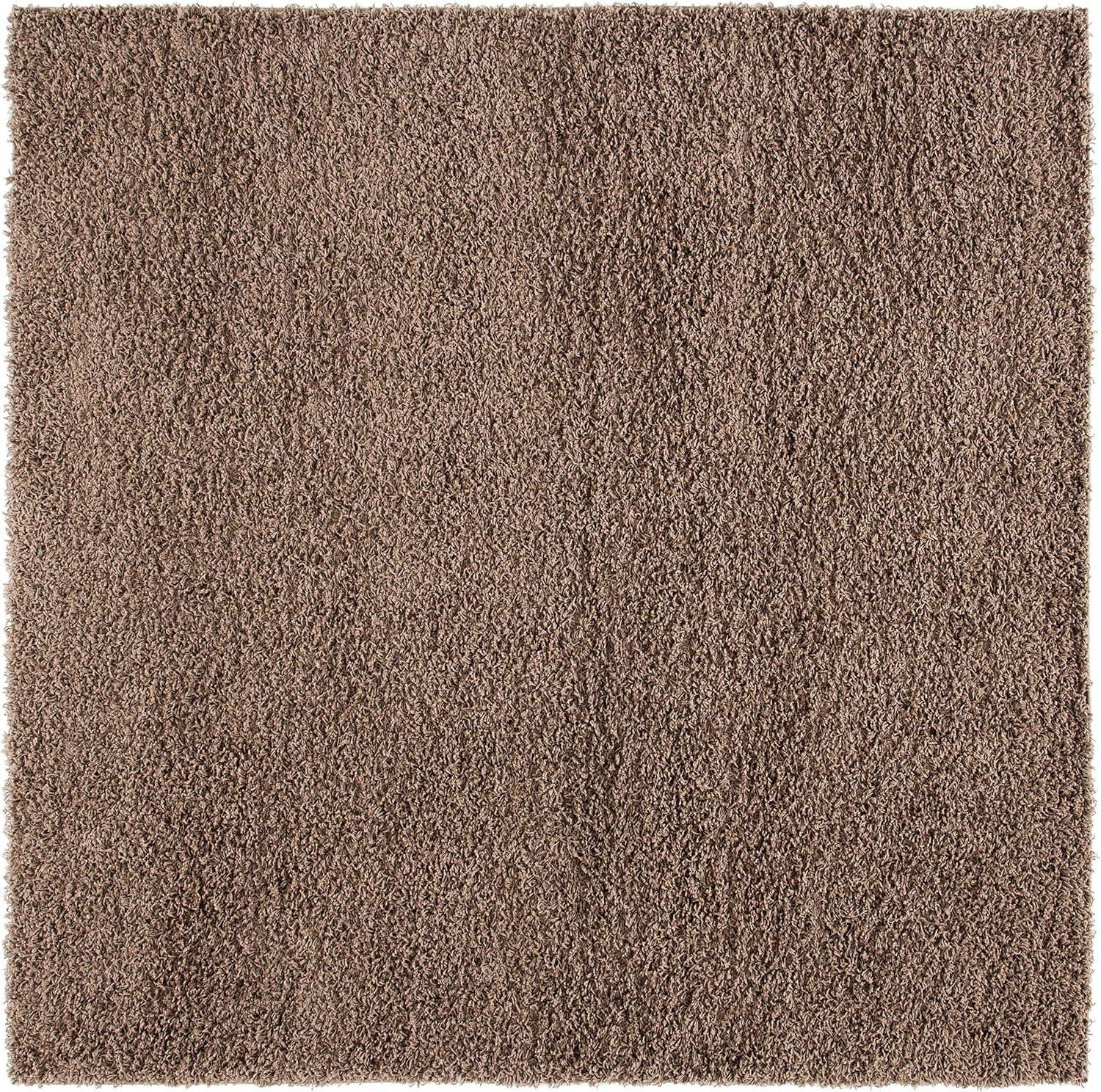 Athens Shag SGA119 Power Loomed Area Rug - Taupe - 6'7"x6'7" - Safavieh.