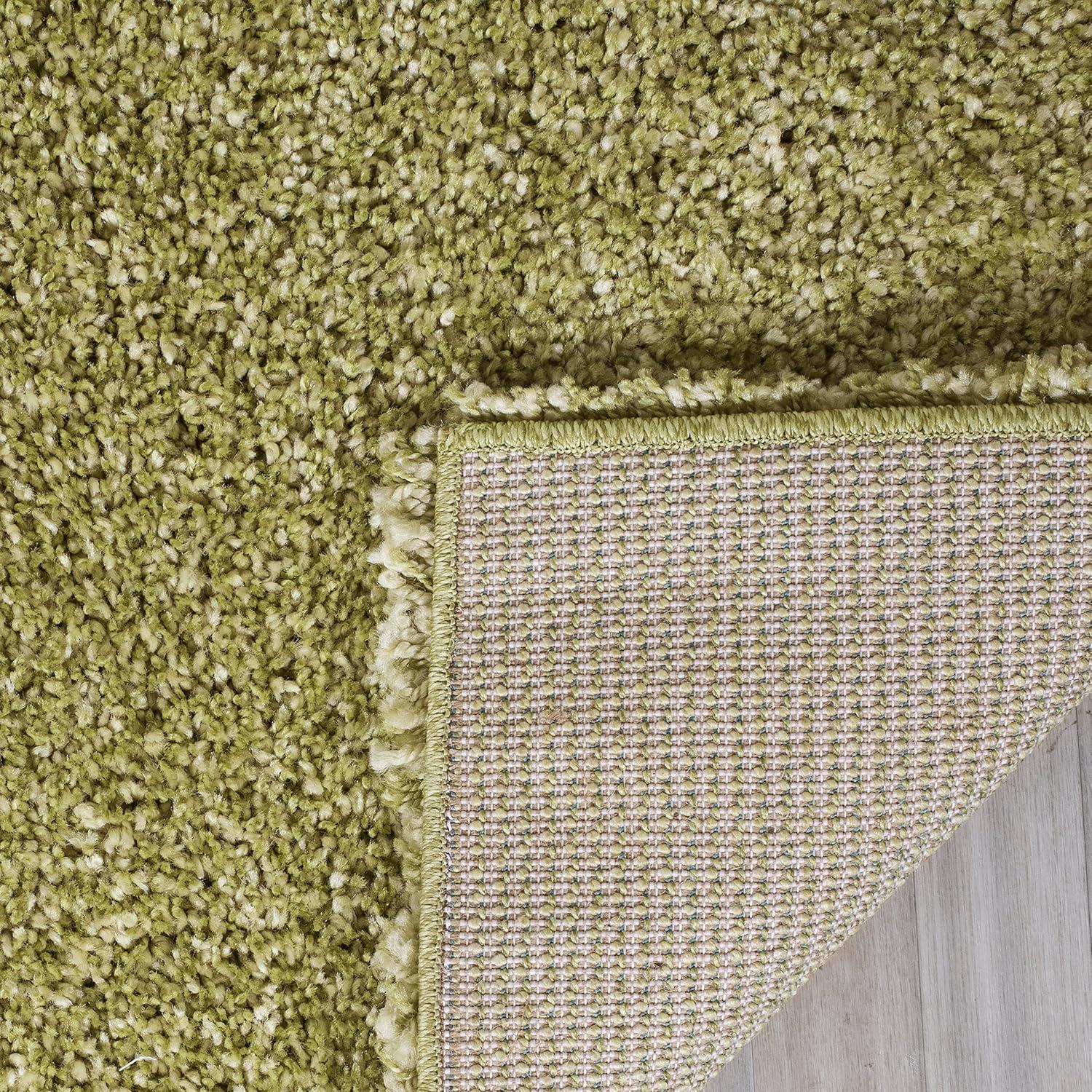 California Shag SG151 Power Loomed Indoor Runner Rug - Green - 2'3"x9' - Safavieh