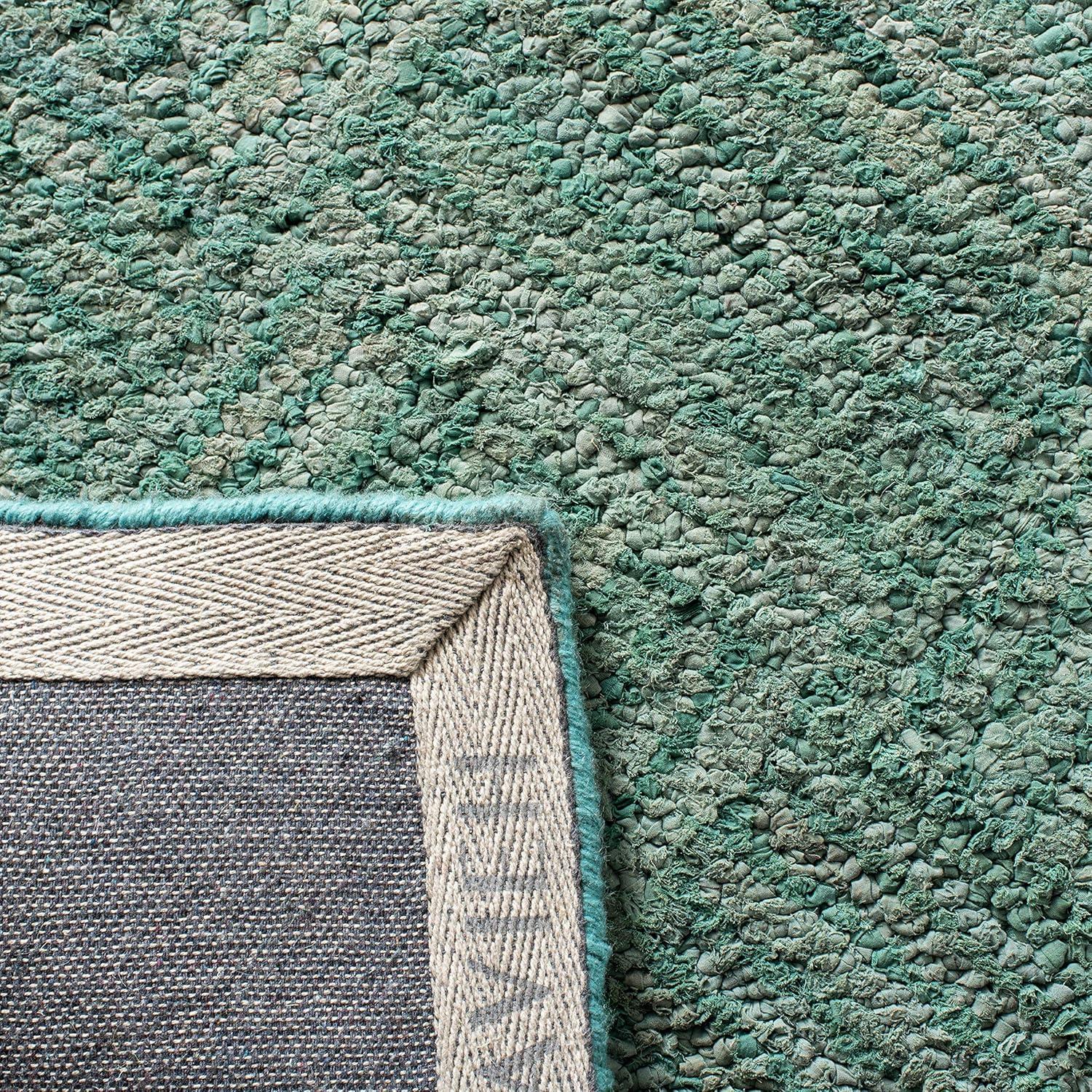 Handmade Nantucket Cotton Accent Rug 2' x 3' - Green & Multi