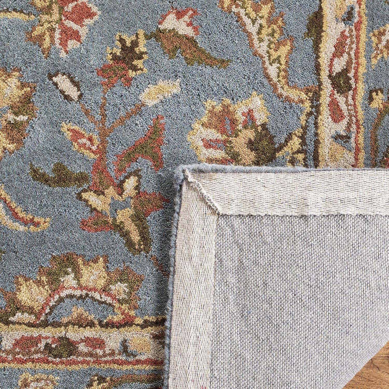 SAFAVIEH Heritage Leinster Traditional Wool Area Rug, Blue, 8' x 8' Square