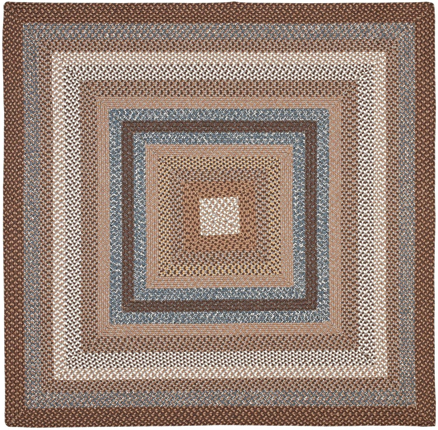 Braided BRD313 Hand Woven Area Rug - Brown/Multi - 8'x8' - Safavieh.