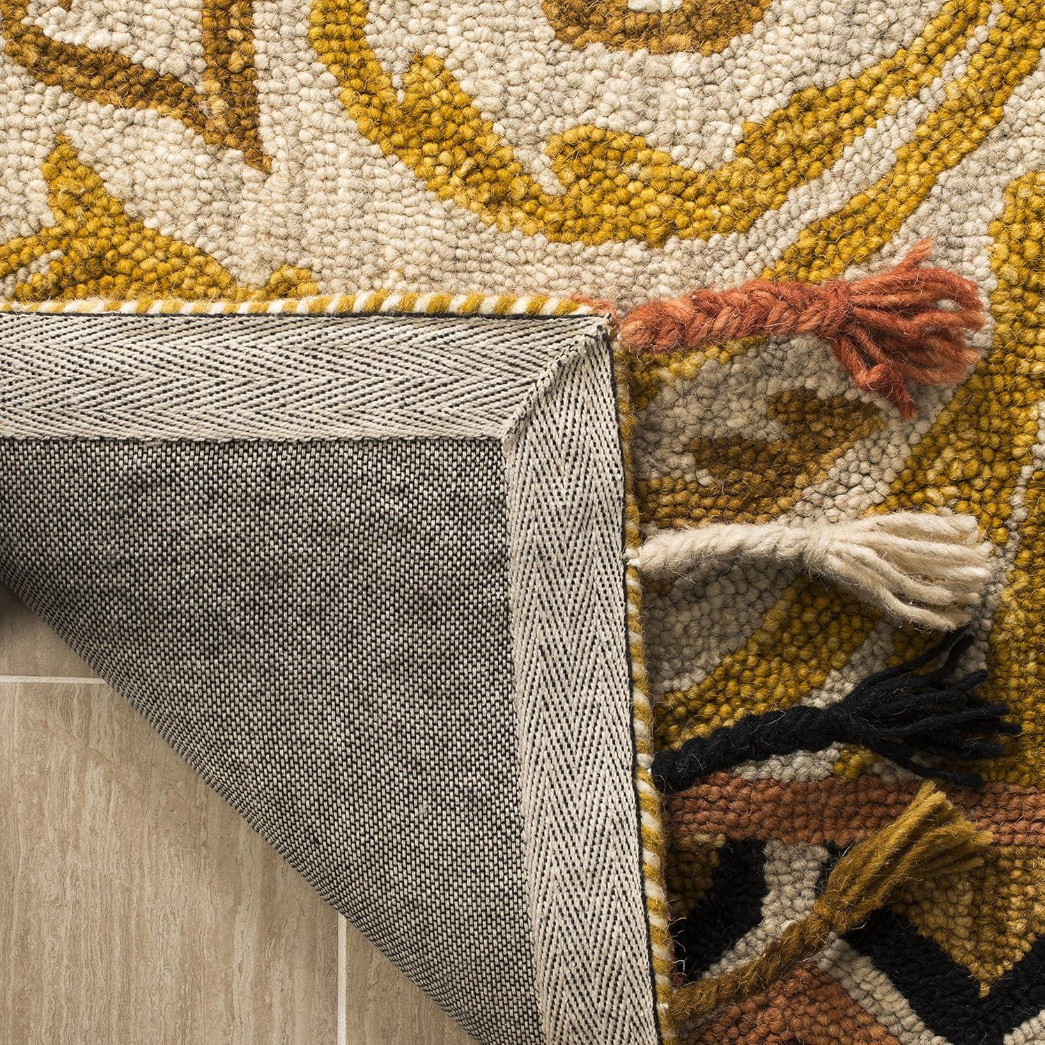 Suzani SZN203 Hand Hooked Indoor Accent Rug - Rust/Gold - 3'x5' - Safavieh.
