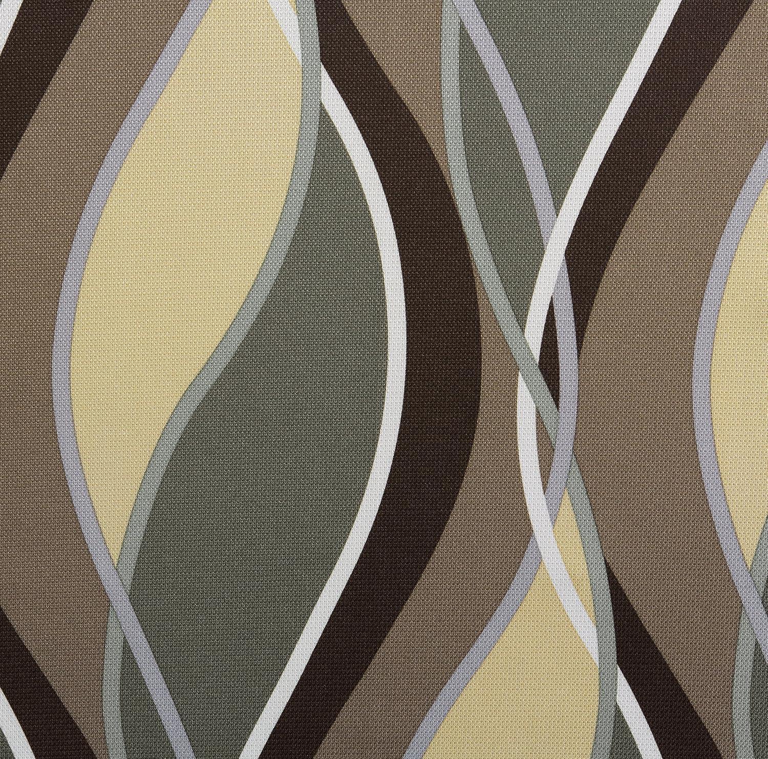 48"x84" No. 918 Semi-Sheer Intersect Ogee Wave Print Grommet Curtain Panel Spruce: Modern Light Filtering Green Curtain
