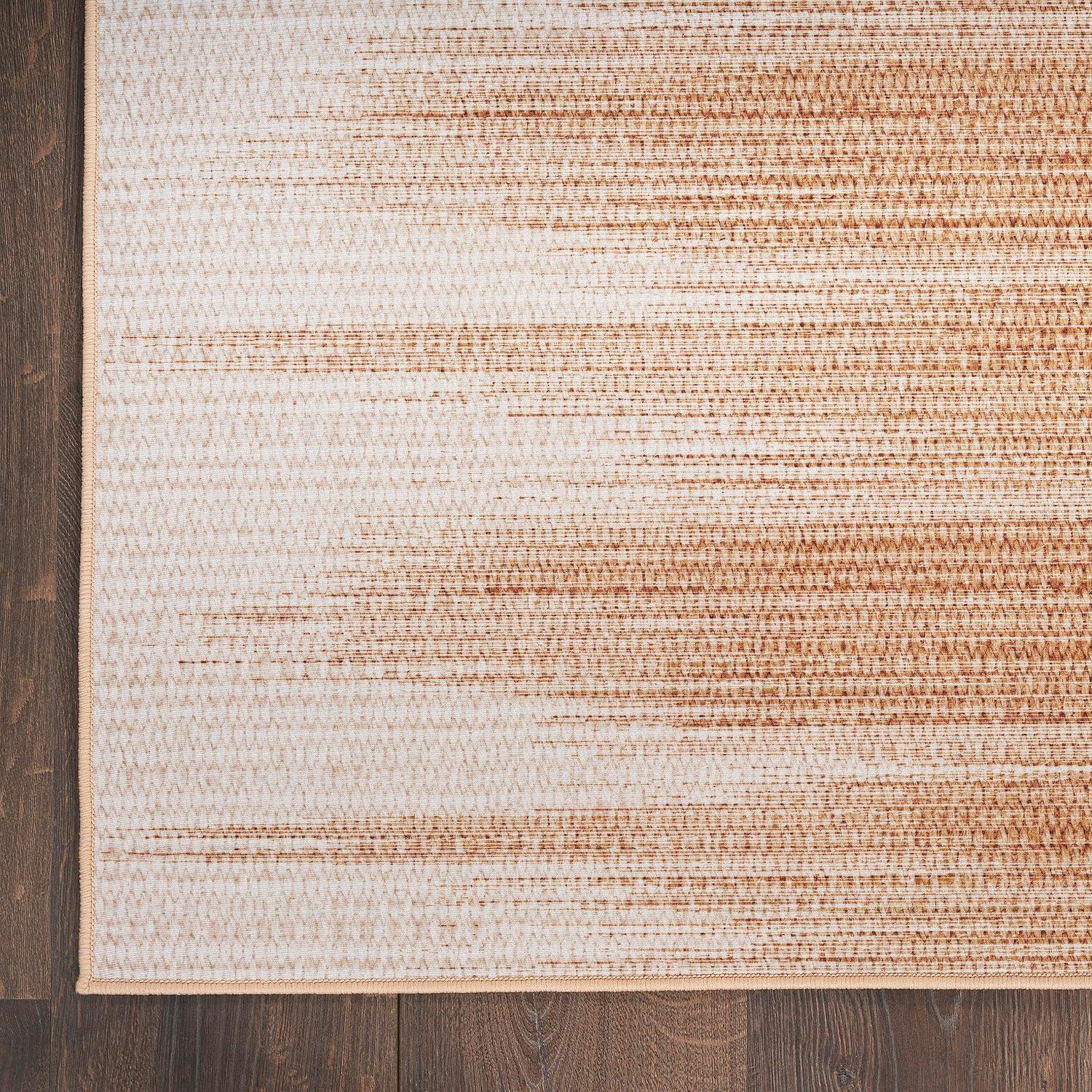 Brown and Beige Abstract Flatweave 5' x 7' Area Rug