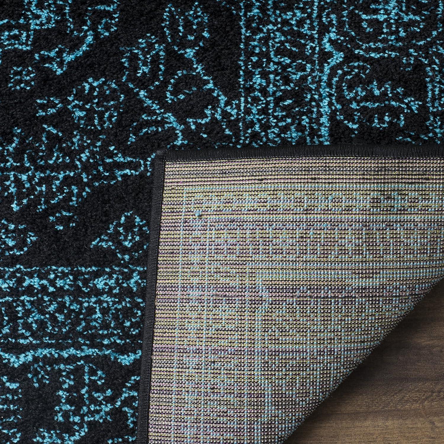 SAFAVIEH Adirondack Xavier Oriental Area Rug, Black/Teal, 4' x 6'