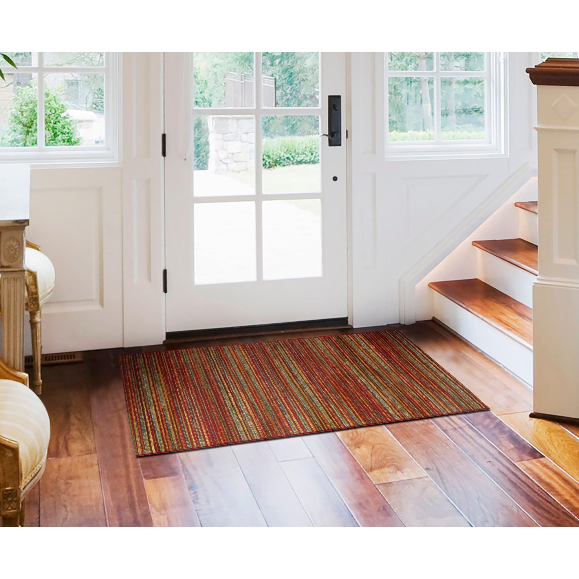 Liora Manne Marina Stripes Indoor/Outdoor Rug Saffron 2'7" x 4'3"