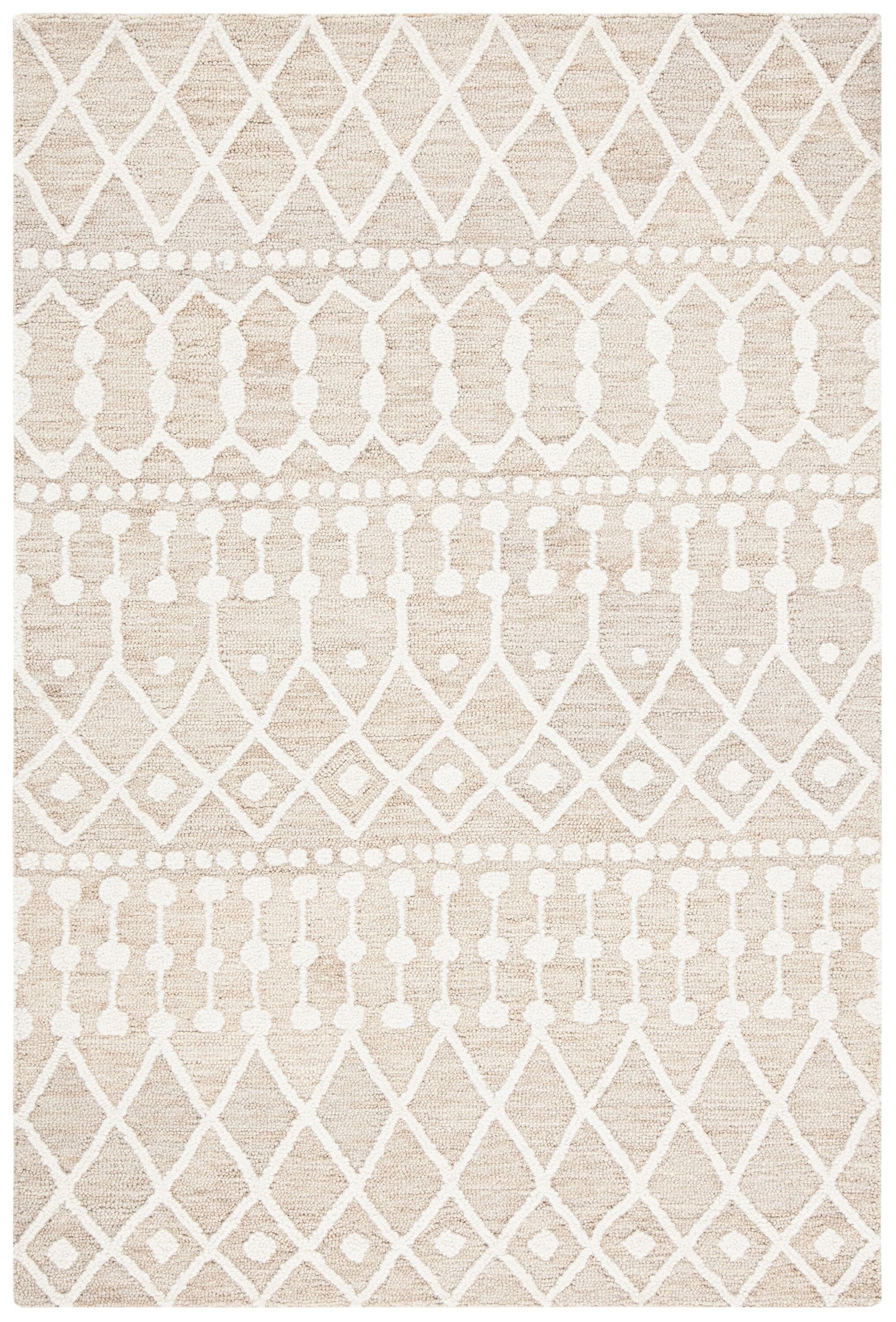 Blossom BLM115 Hand Tufted Area Rug - Beige/Ivory - 4'x6' - Safavieh.