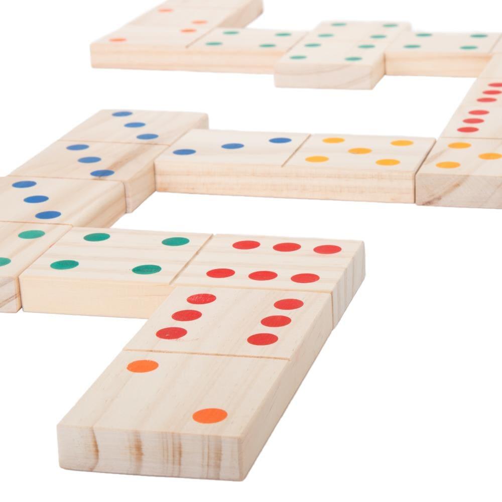 Toy Time Giant Wooden Dominoes Set – 28 Pieces