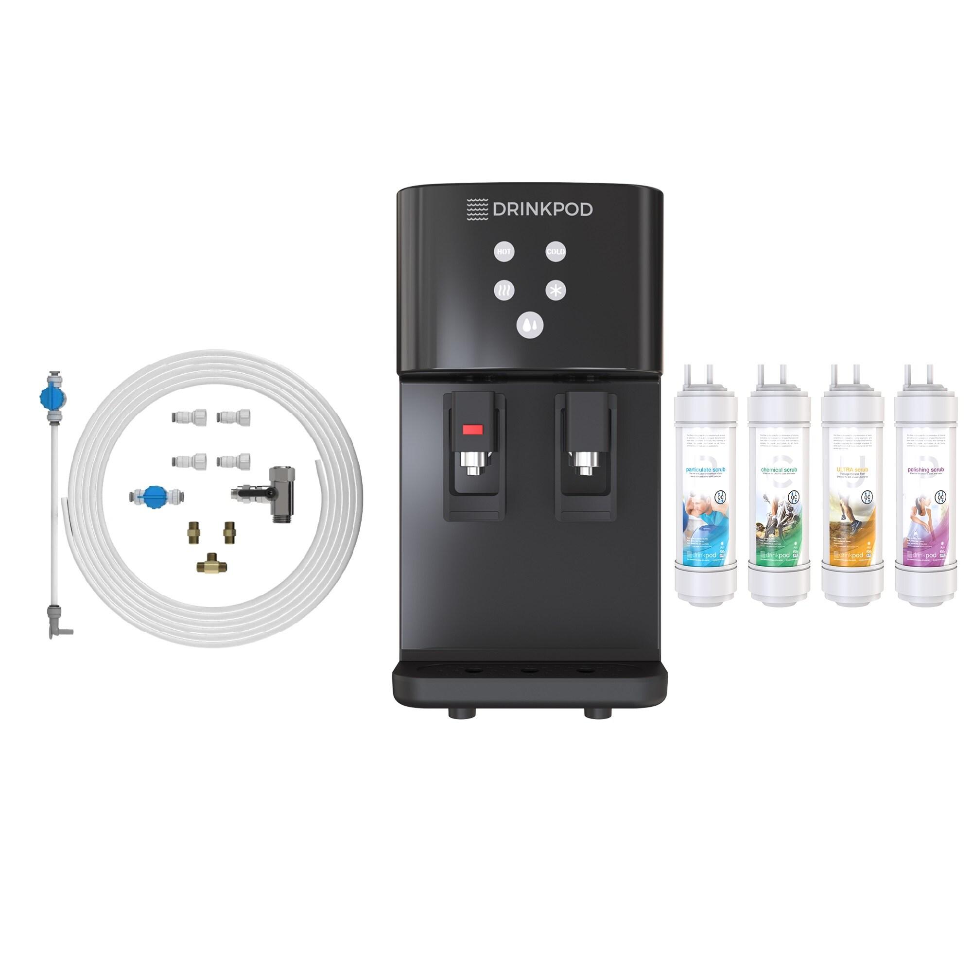 Drinkpod LLC Black Countertop Bottleless Electric Filtered Water Dispenser