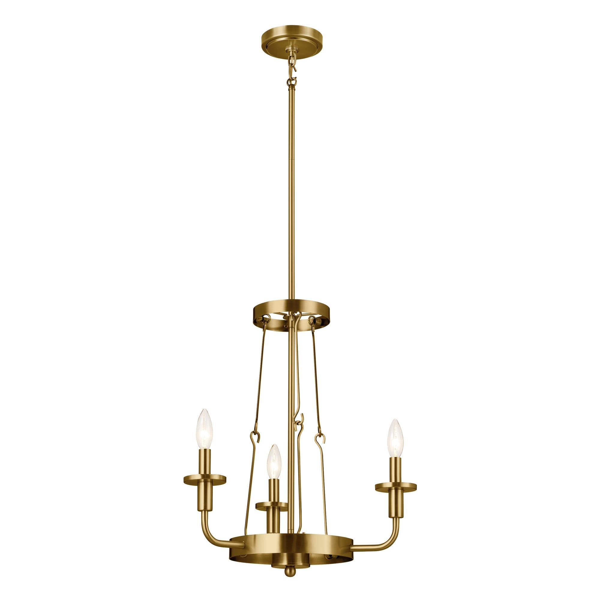 Kichler Lighting Vetivene 3 - Light Chandelier in  Natural Brass
