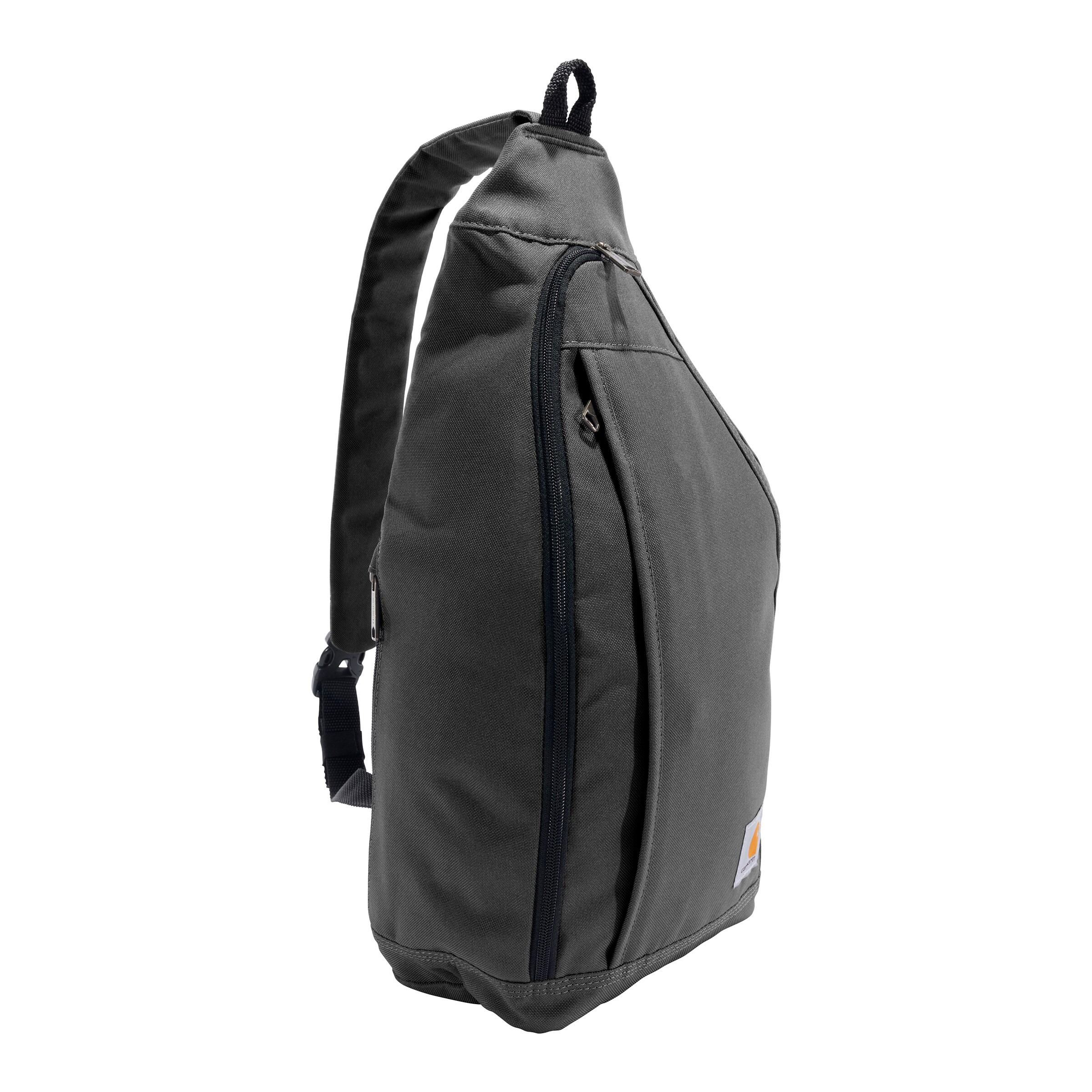 Gravel Gray Polyester Men's Shoulder Bag with Adjustable Strap