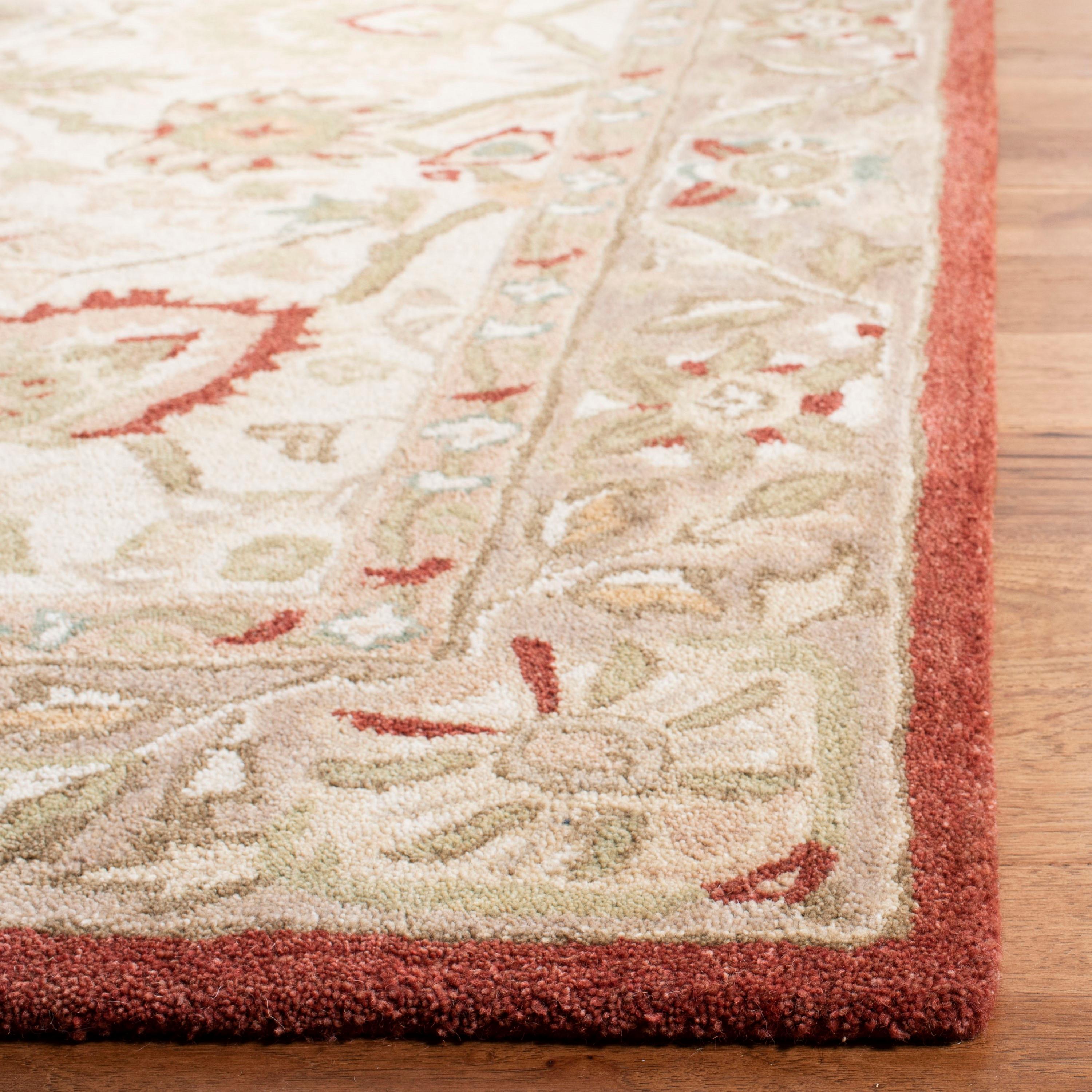 SAFAVIEH Anatolia Venice Traditional Wool Area Rug, Beige/Rust, 8' x 10'