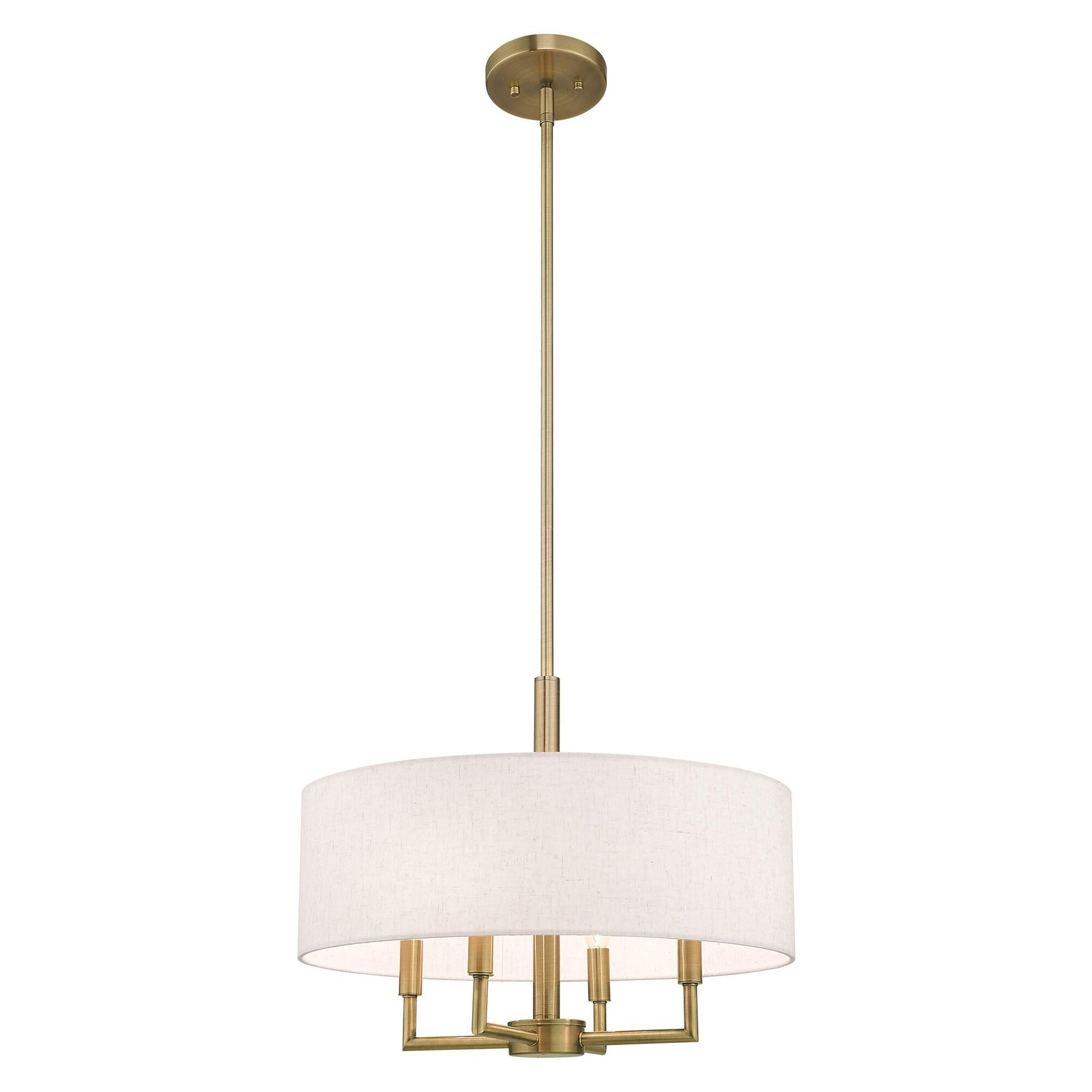 Livex Lighting Meridian 4 - Light Chandelier in  Antique Brass