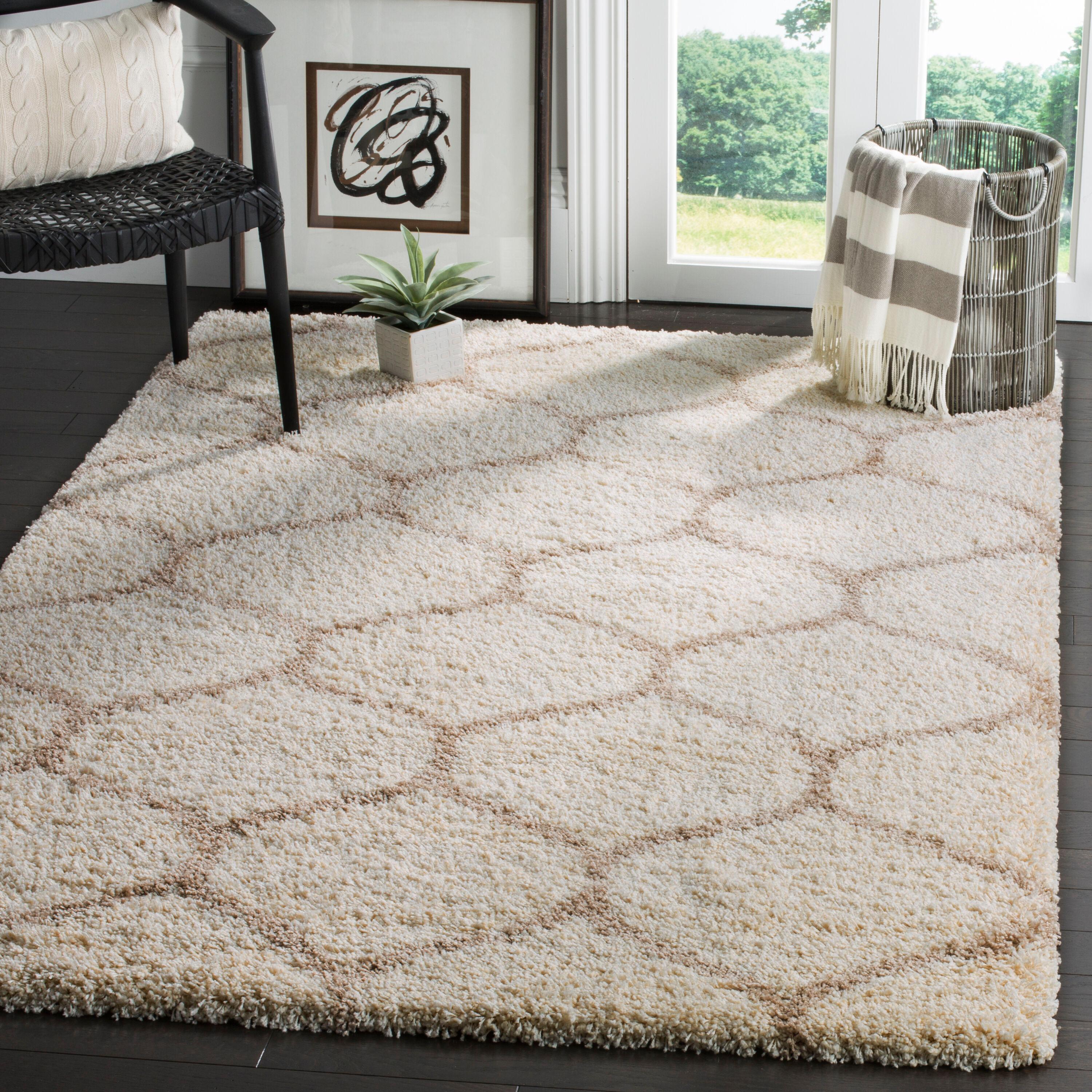 Hudson Shag SGH280 Power Loomed Indoor Area Rug - Ivory/Beige - 8'x10' - Safavieh.