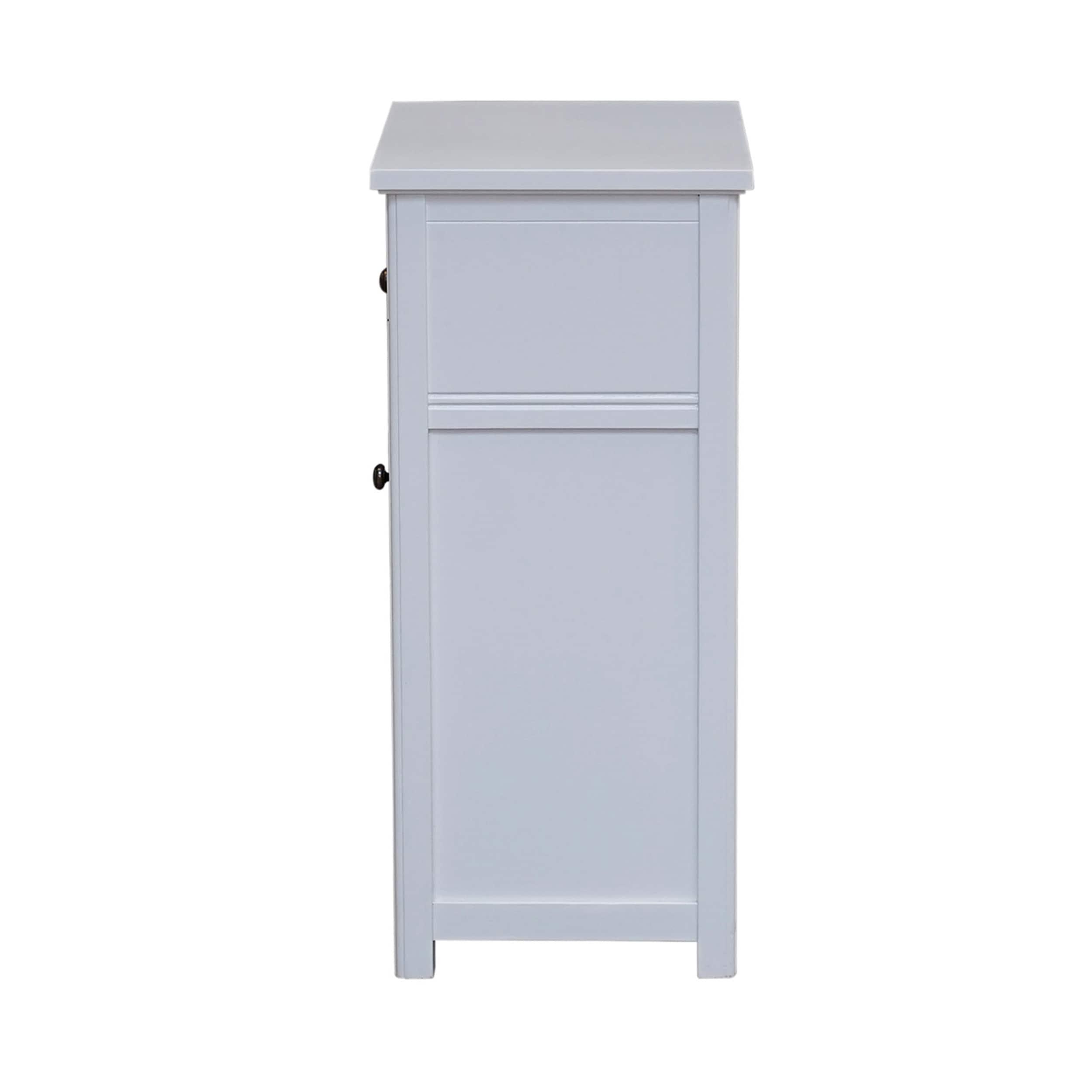 Alaterre Furniture 29"x17" Dorset Floor Bath Storage Cabinet with Drawer and Door: Hardwood Linen Tower, Adjustable Shelf