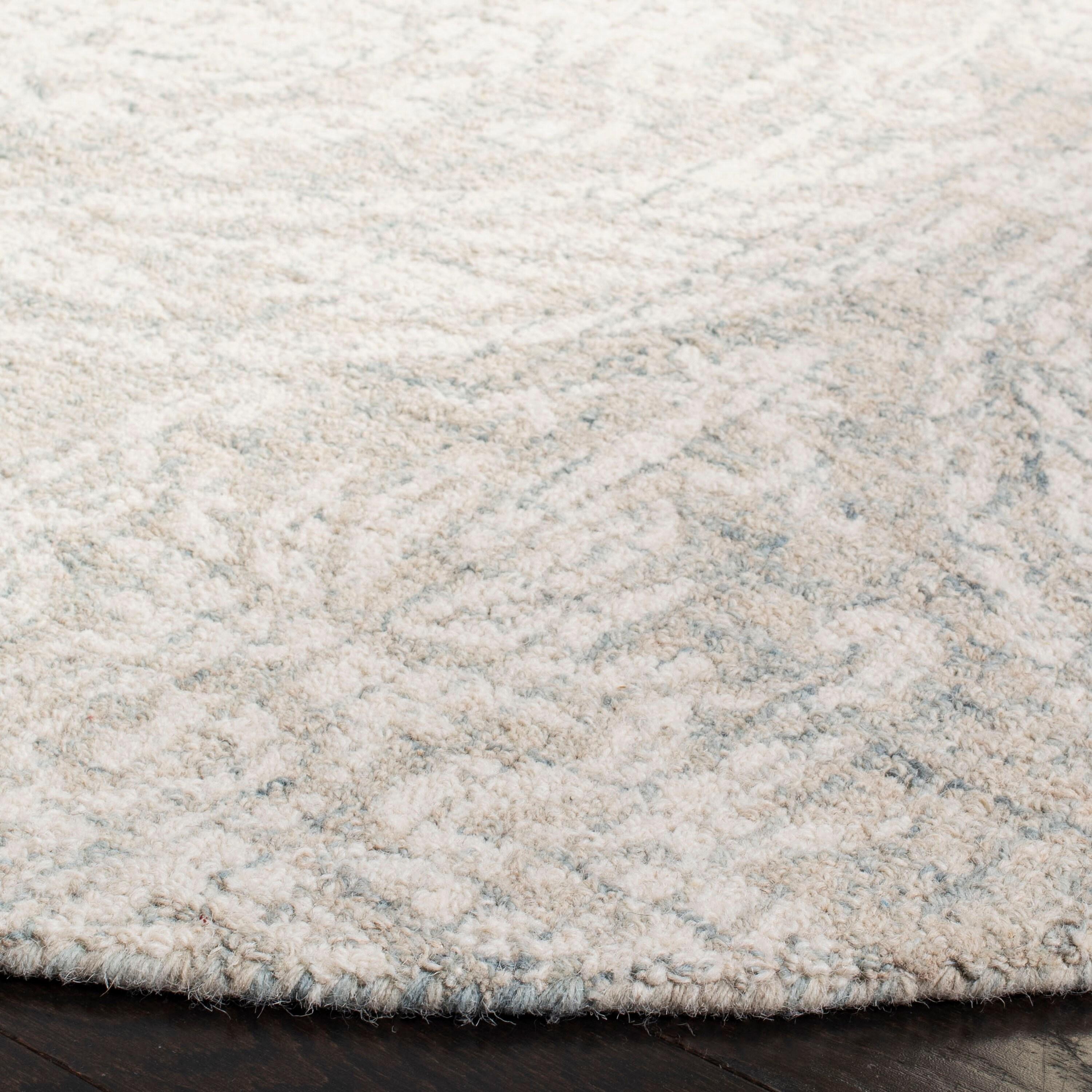 Rosemarie Abstract Handmade Tufted Wool Gray/Ivory Area Rug