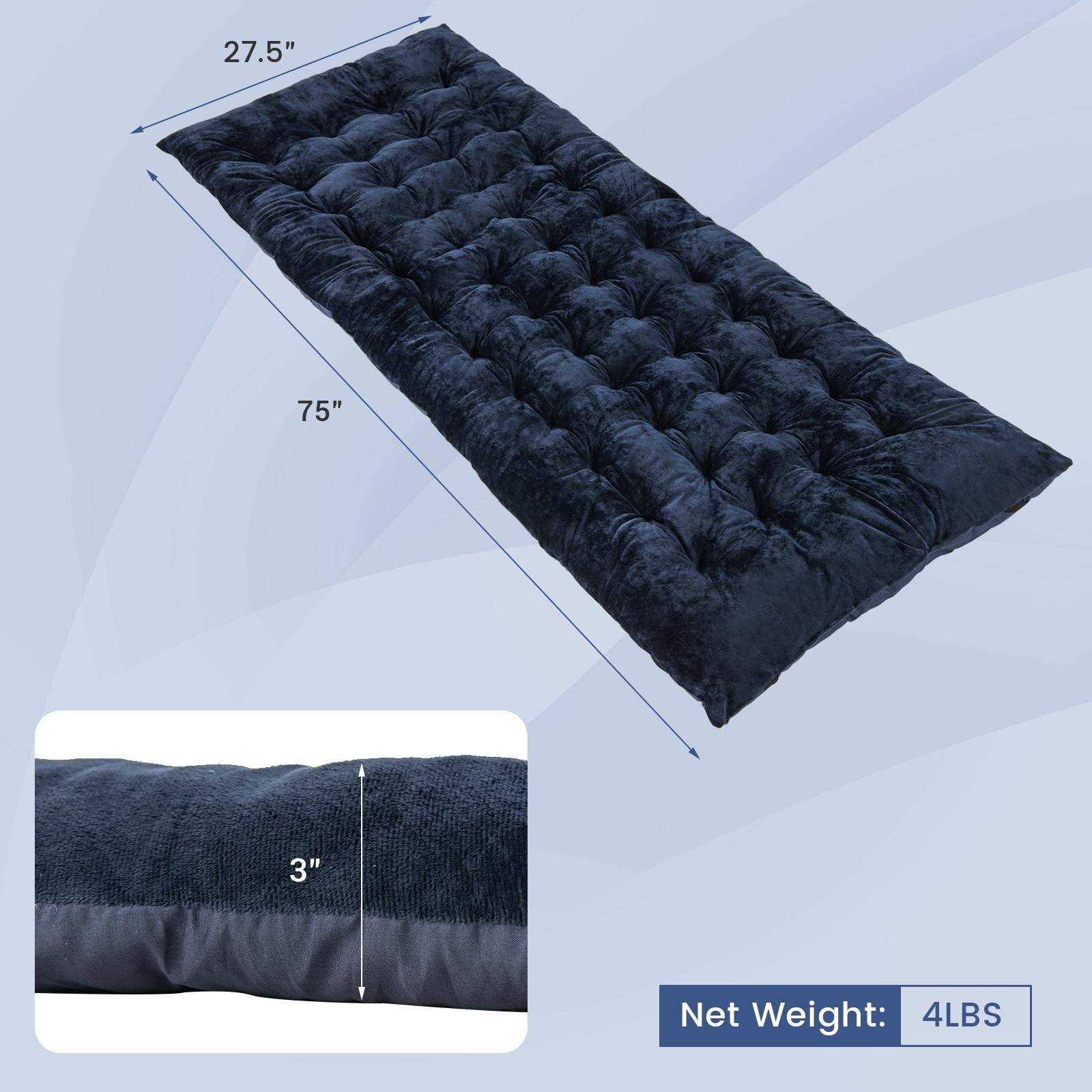 Spiritual Realm 75 x 27.5 Inch Camping Cot Pads with Soft and Breathable Crystal Velvet
