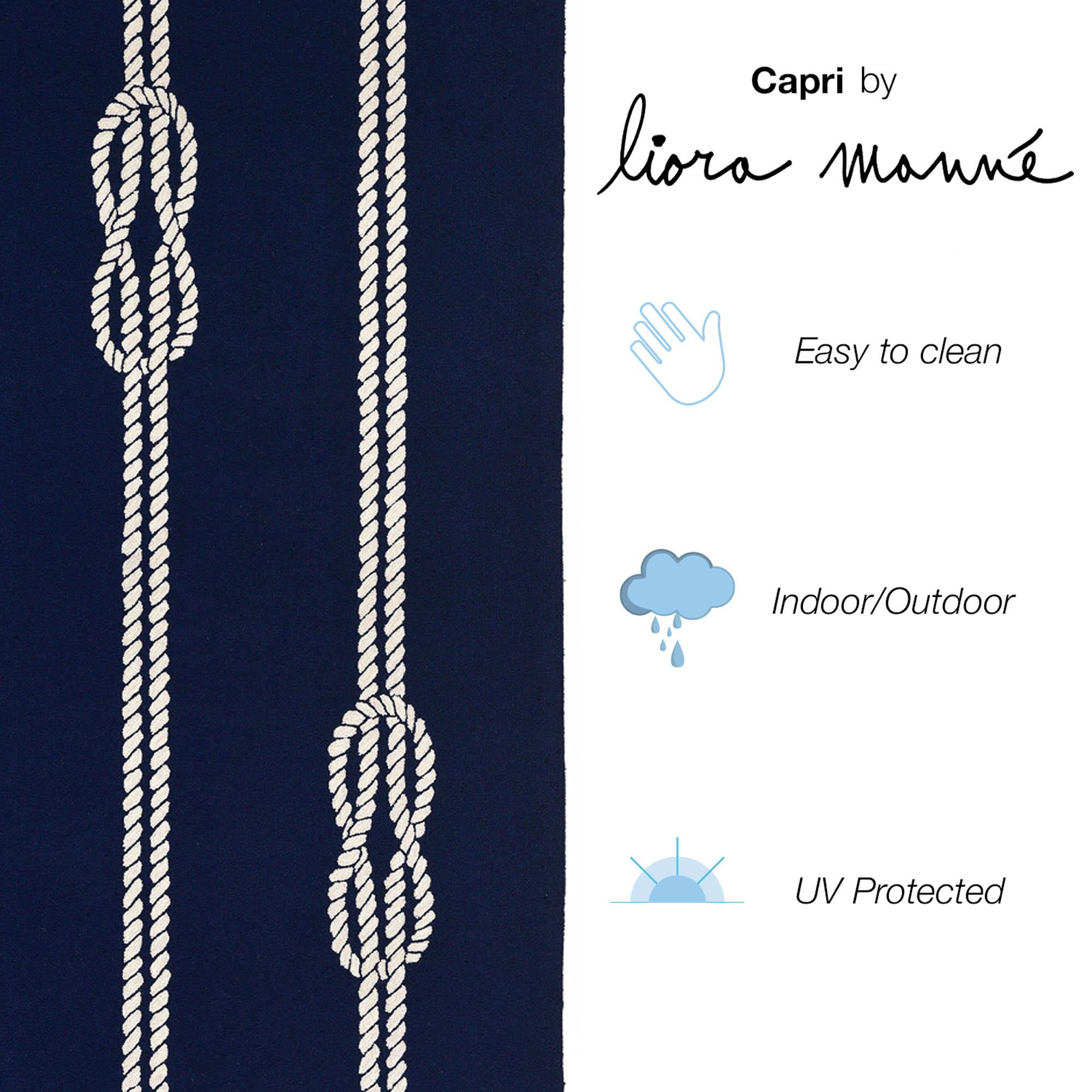Liora Manne Capri Ropes Indoor/Outdoor Rug Navy 5' x 7'6"