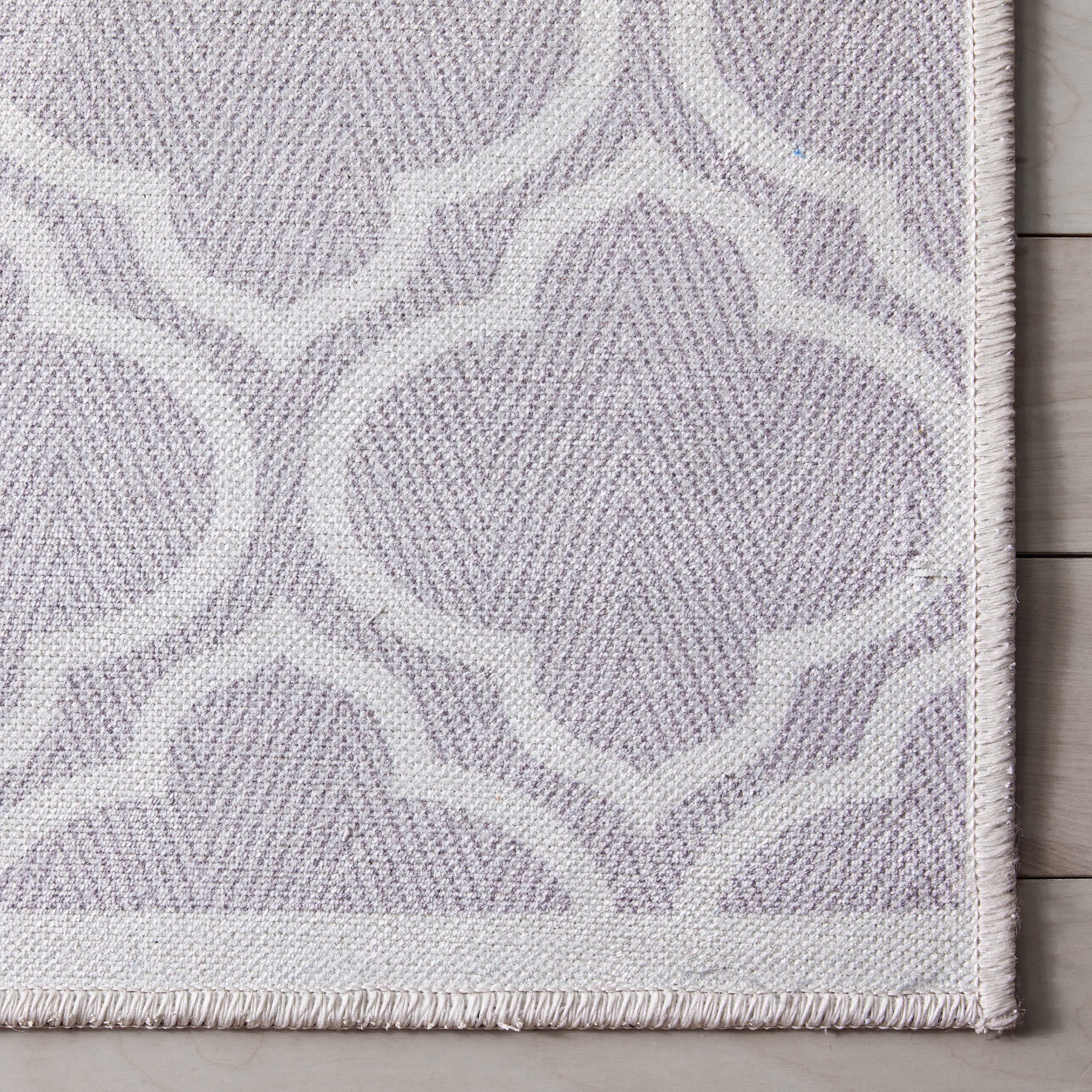 Well Woven Apollo Lattice Modern Moroccan Grey 3'11" x 5'3" Machine Washable Area Rug