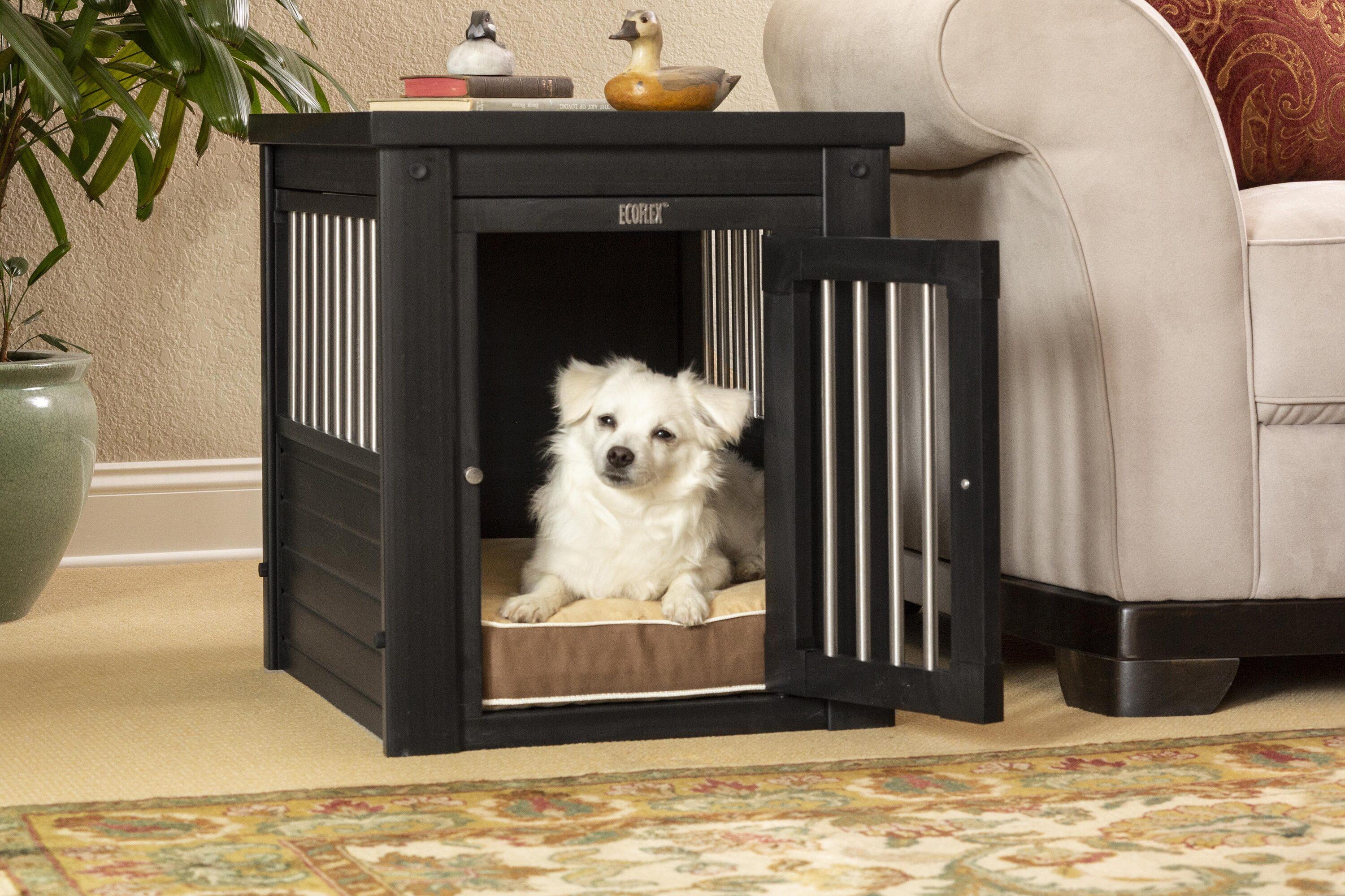 New Age Pet Ecoflex Furniture Style Dog Crate End Table - Espresso Small