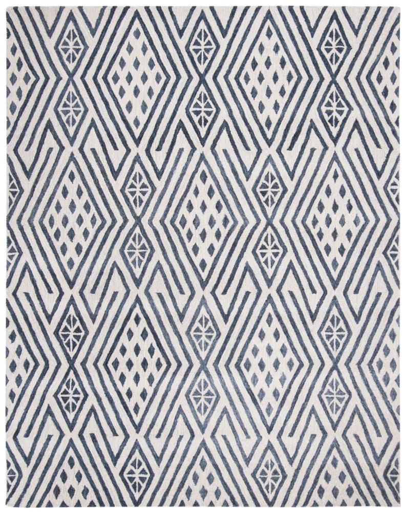 Micro-Loop MLP611 Hand Tufted Area Rug - Blue/Ivory - 8'x10' - Safavieh.