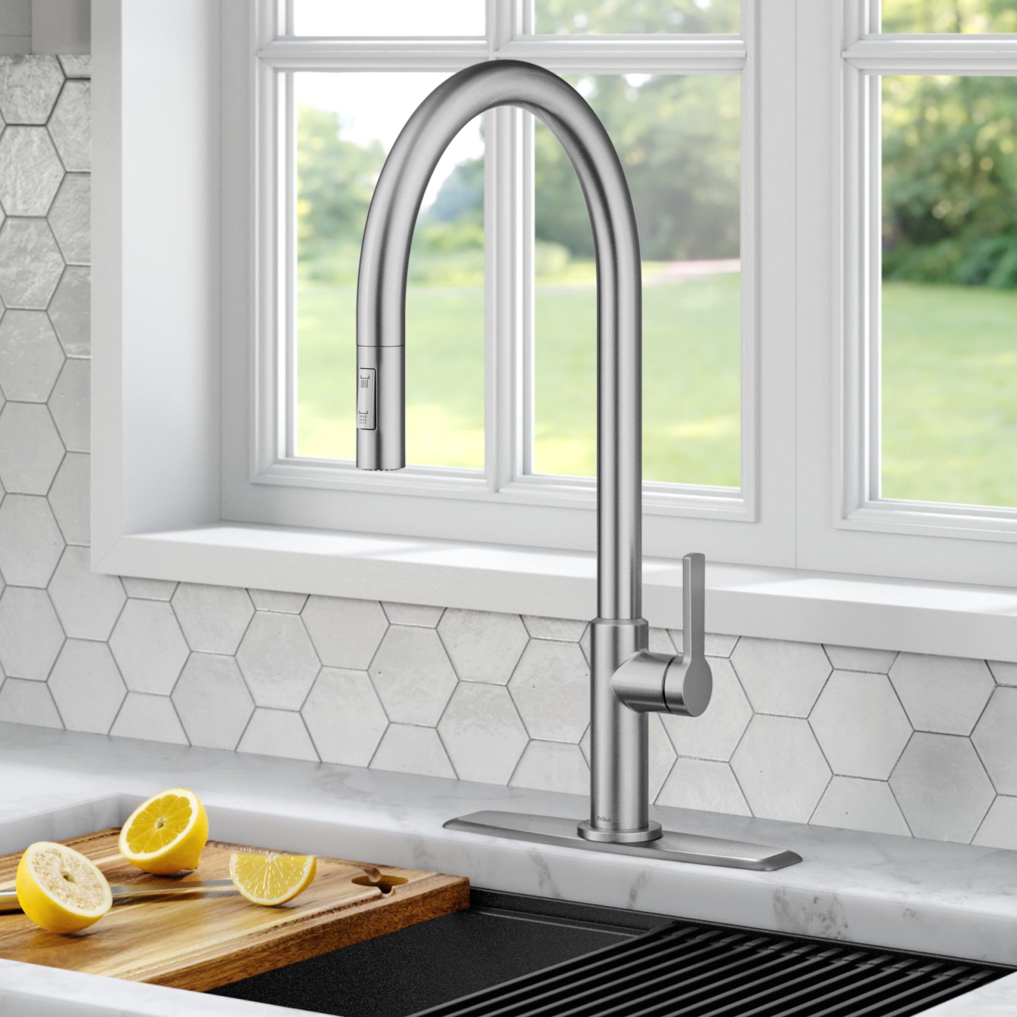 KRAUS Oletto Single Handle Pull Down Kitchen Faucet