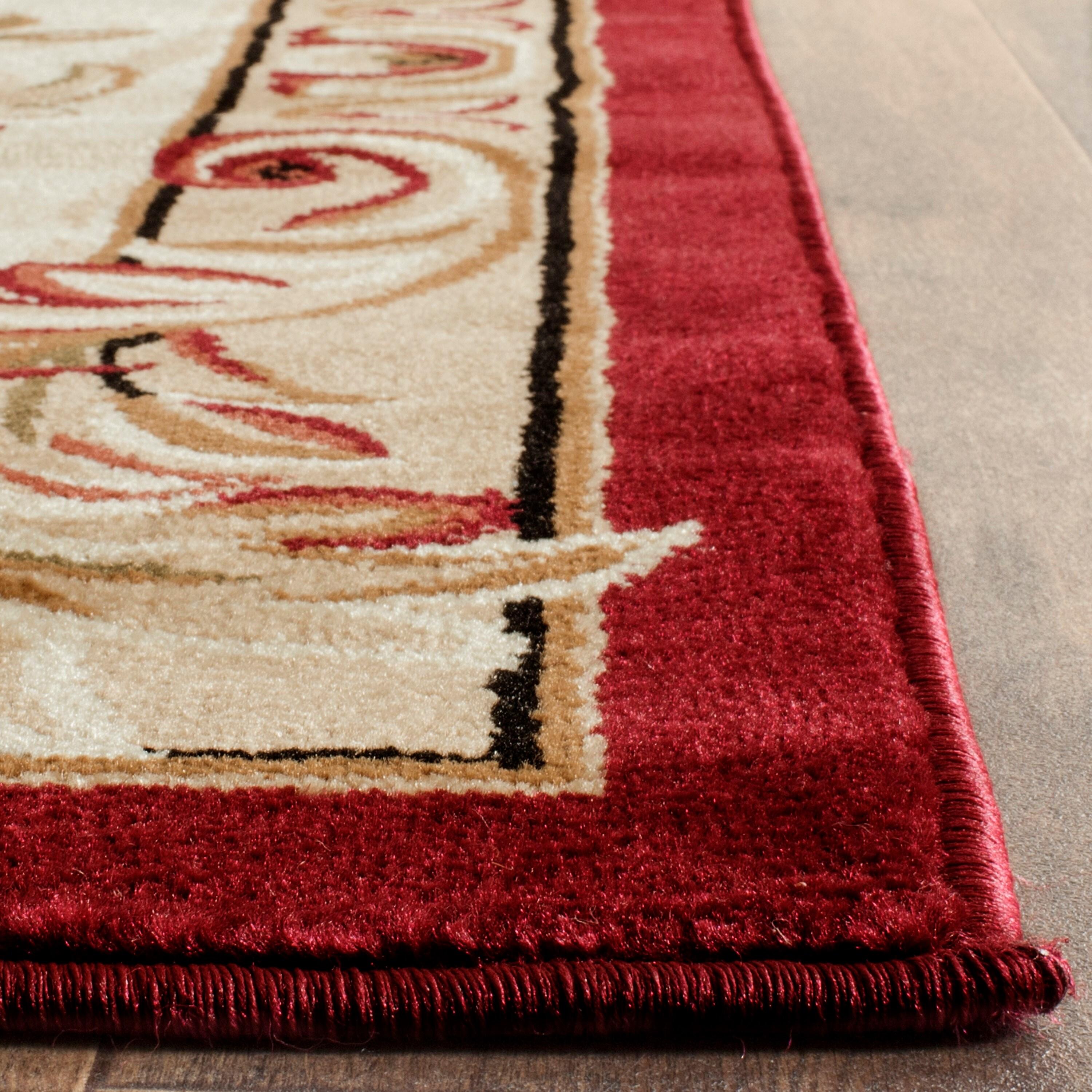 Lyndhurst LNH328 Power Loomed Area Rug - Red/Ivory - 8'x11' - Safavieh