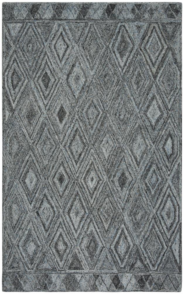 Abstract ABT618 Handmade Indoor Area Rug - Blue/Black - 5'x8' - Safavieh