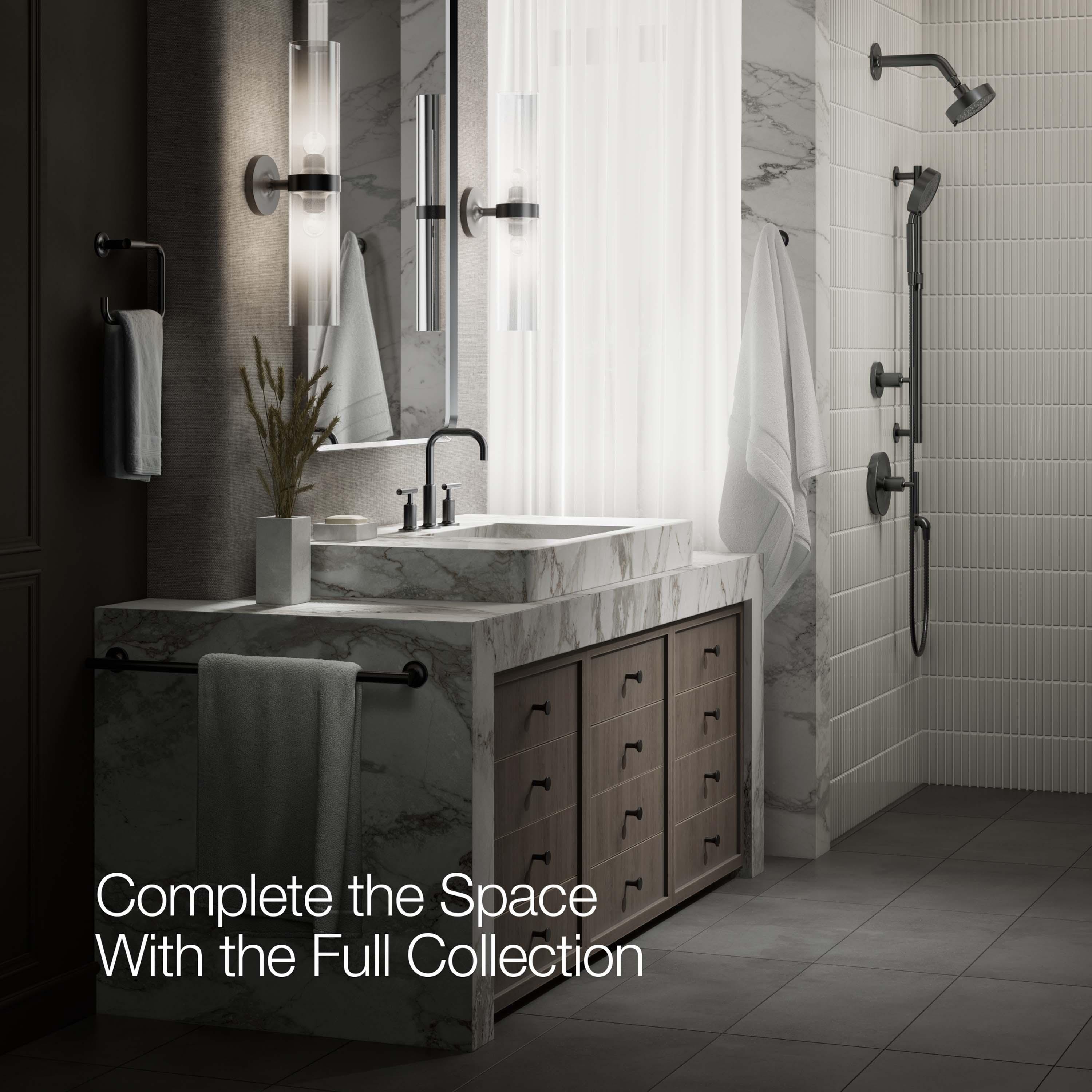 Purist® Widespread Faucet with Drain Assembly Low Lever Handles and Low Gooseneck Spout