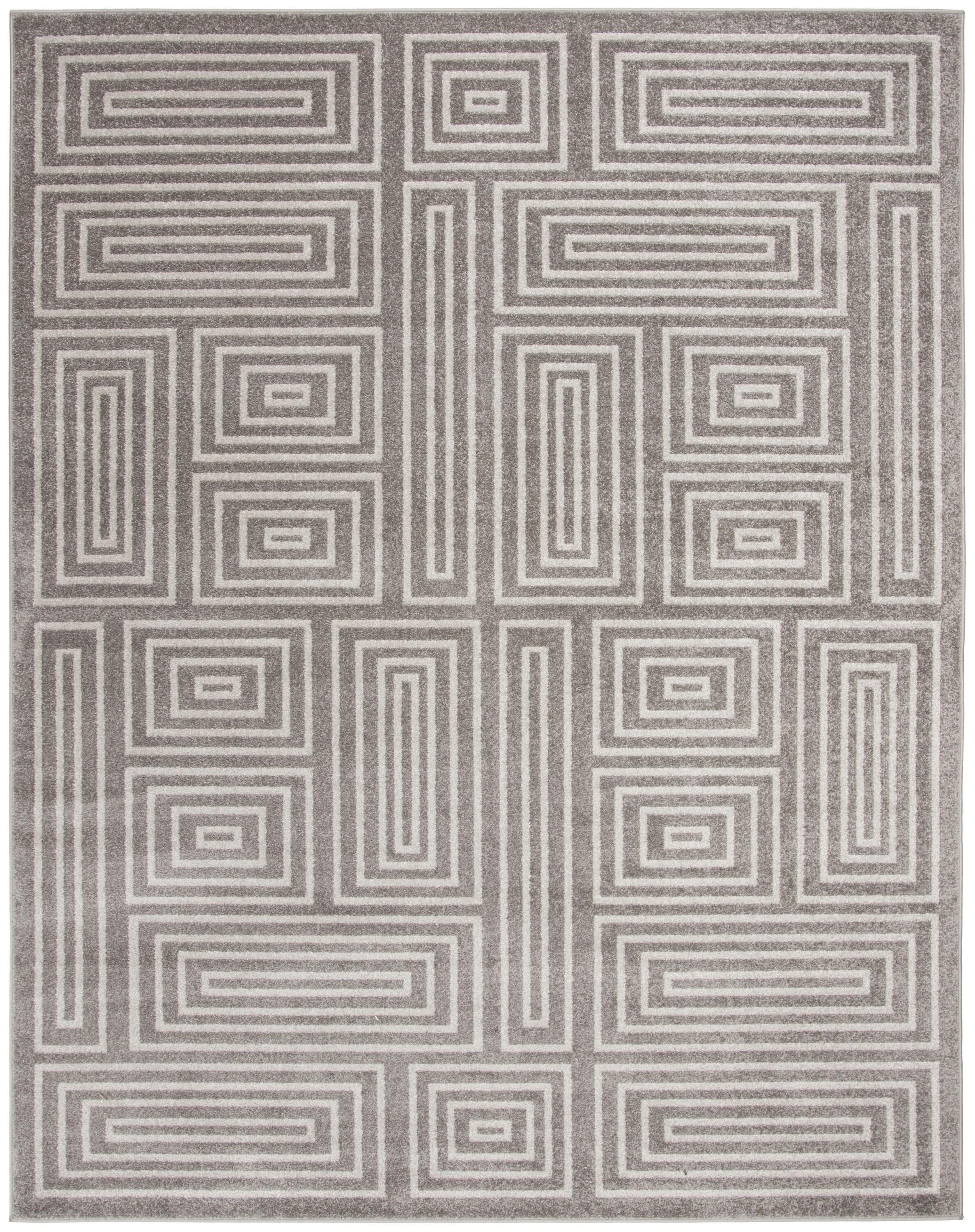 Amherst AMT430 Power Loomed Indoor Area Rug - Grey/Ivory - 8'x10' - Safavieh