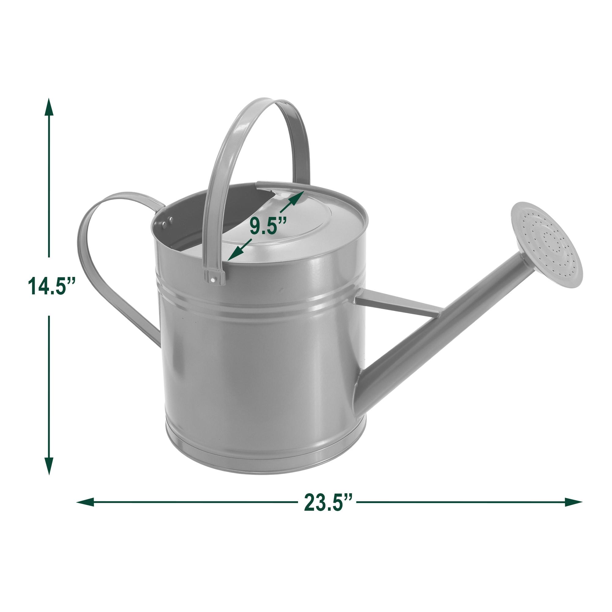 Classic Bronze Galvanized Metal Watering Can with Shower Wand