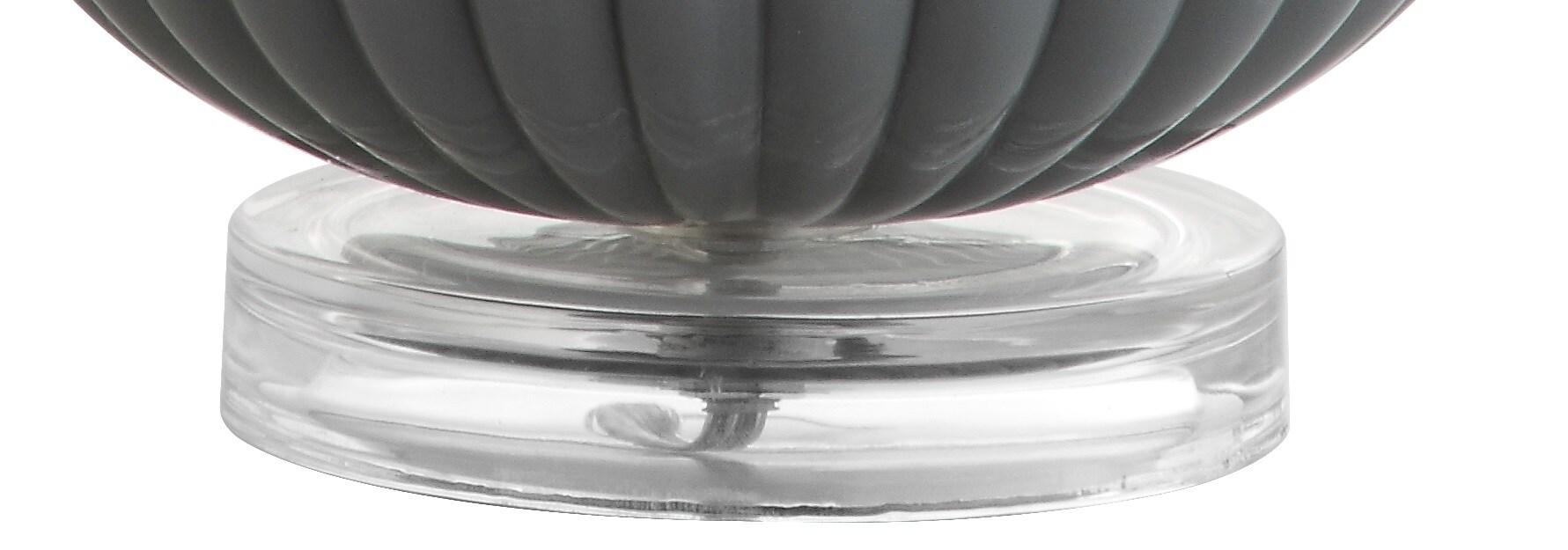 JONATHAN Y JYL1032A Kamille 18" Glass and Lucite LED Table Lamp Contemporary French Country Bedside Desk Nightstand Lamp for Bedroom Living Room Office College Bookcase LED Bulb Included, Gray