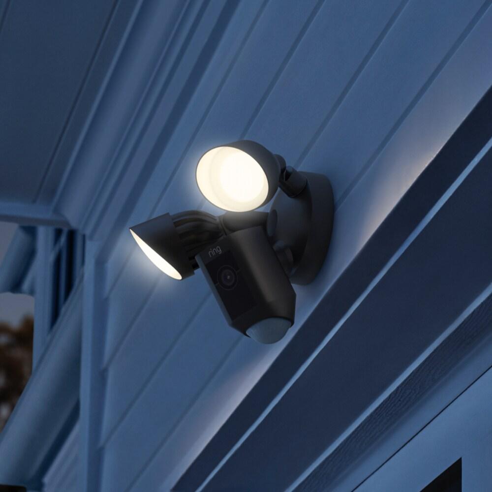 Ring Floodlight Cam Wired Plus Security Camera - Black: Wi-Fi, Motion Detection